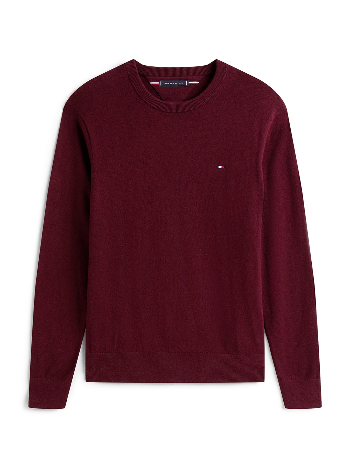 Crew Neck Jumper With Cashmere Red
