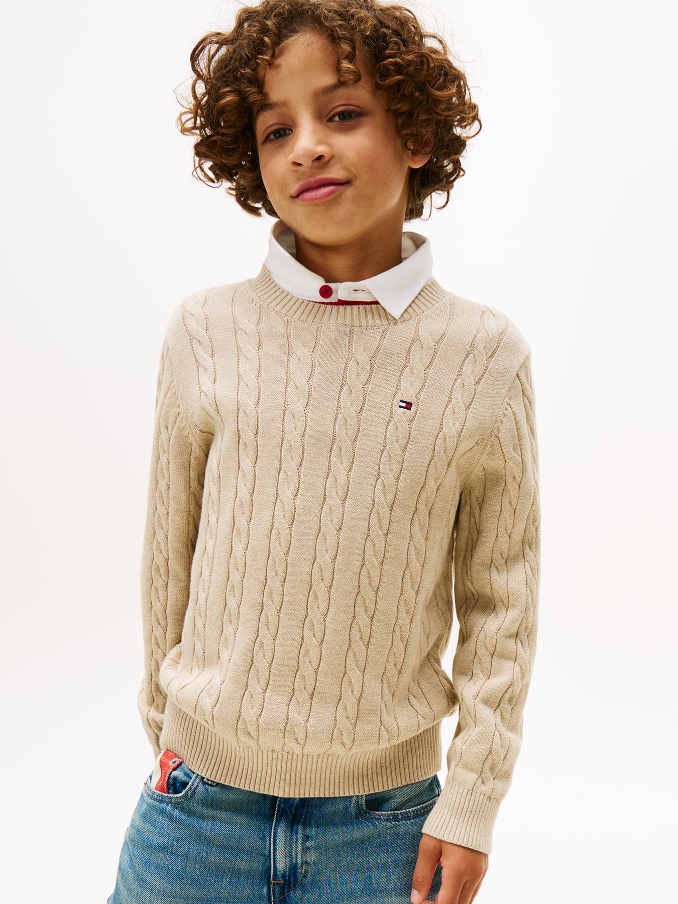 Cable Knit Crew Neck Jumper