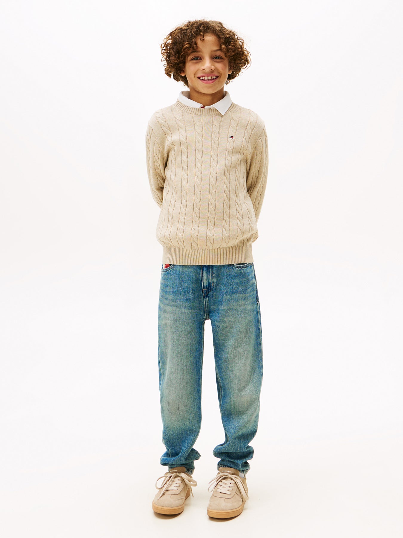 Cable Knit Crew Neck Jumper