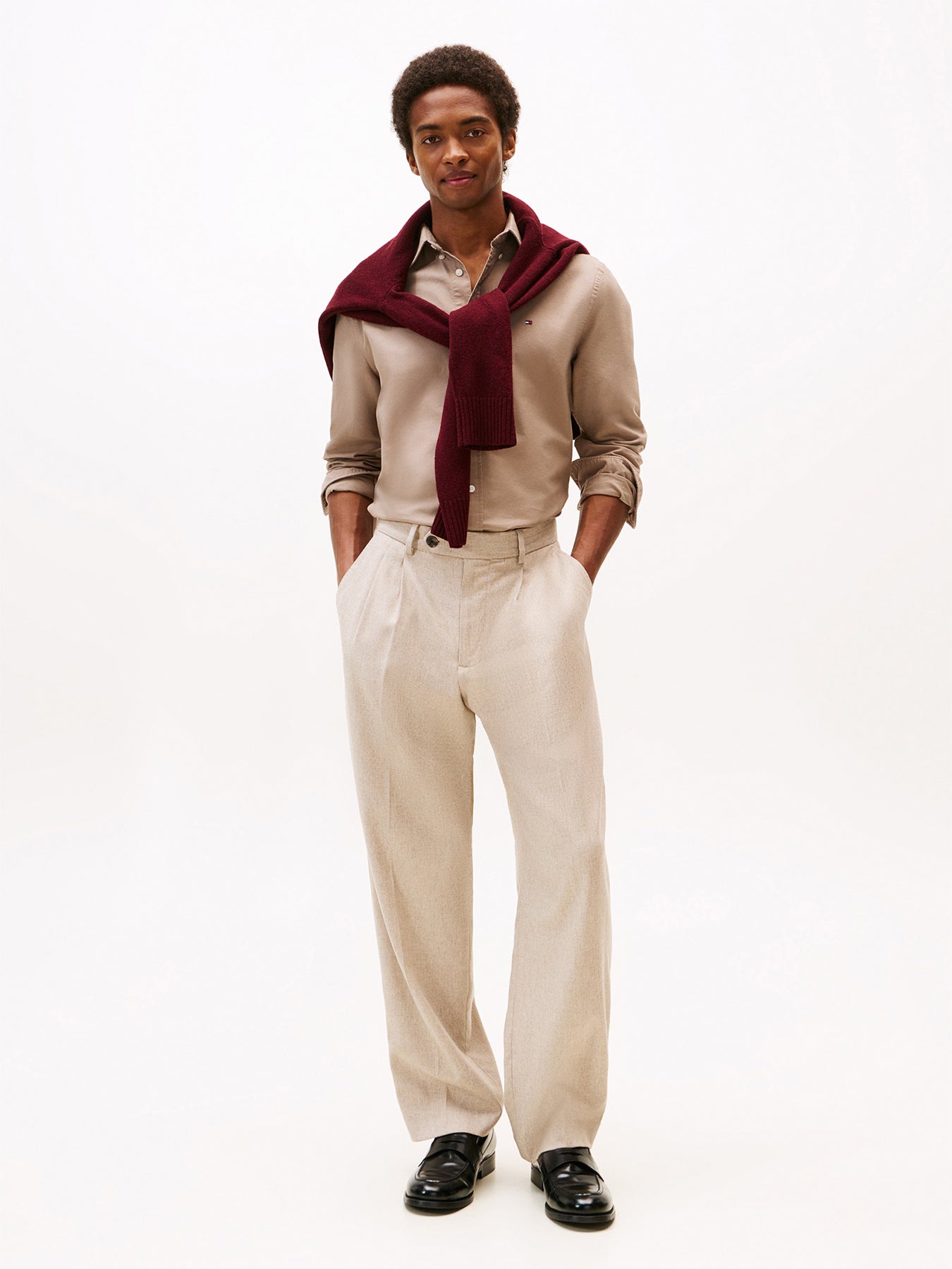 Regular Fit Flag Embroidery Oxford Shirt