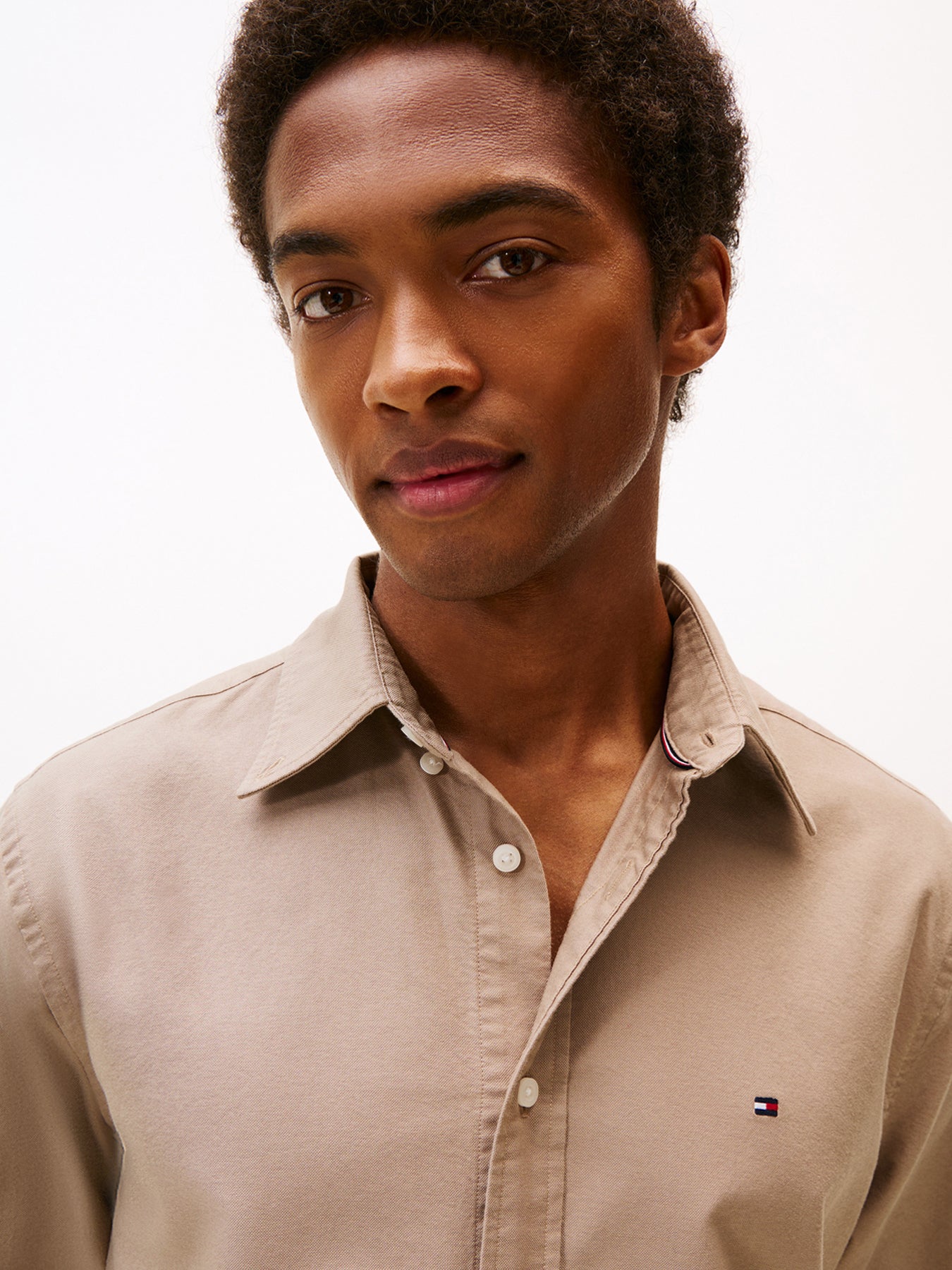 Regular Fit Flag Embroidery Oxford Shirt