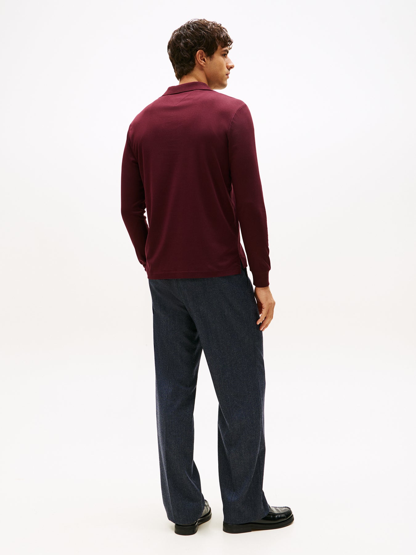 Regular Fit Long Sleeve Polo Shirt Red