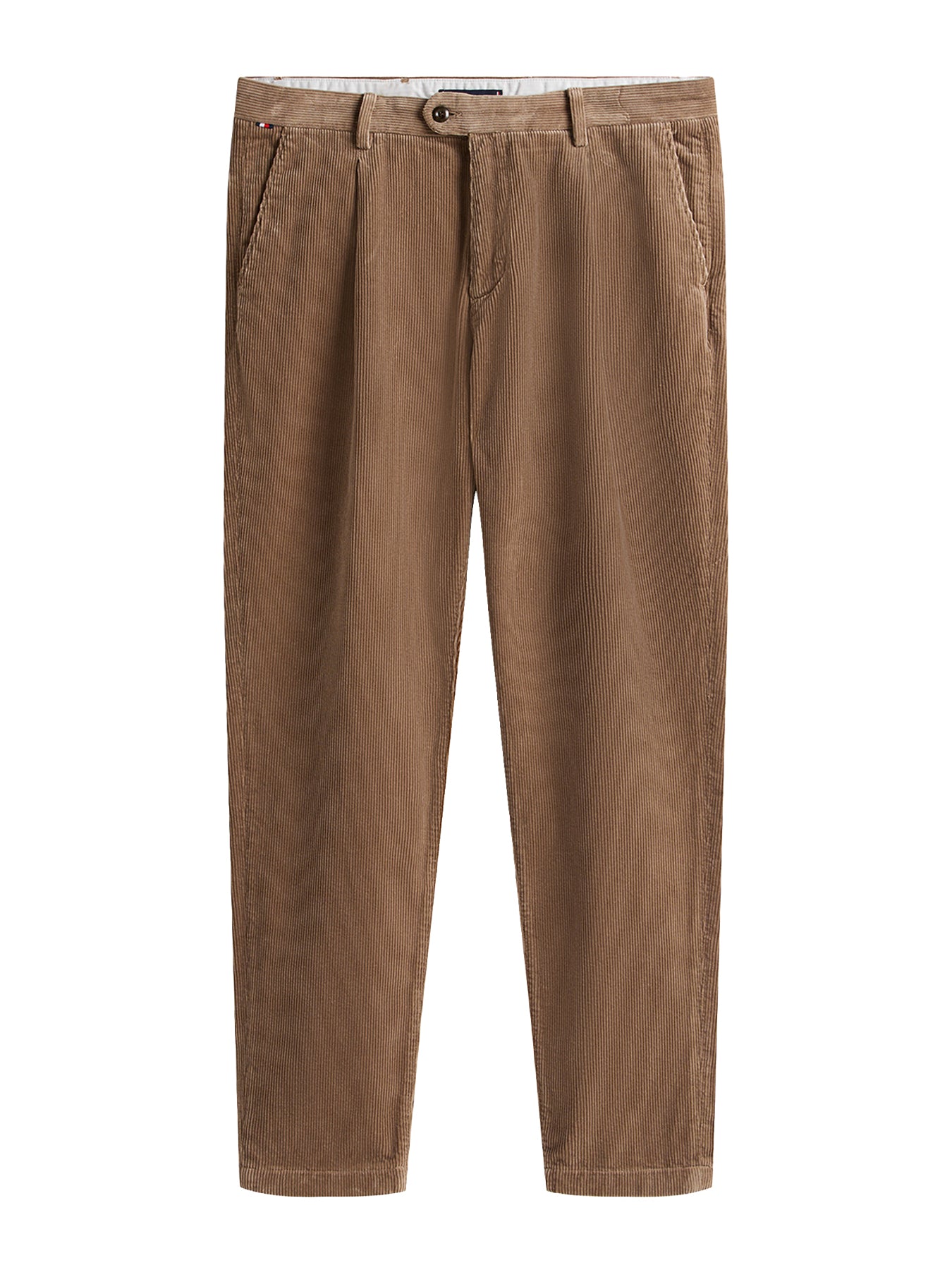 Harlem Pleated Tapered Corduroy Chinos Brown