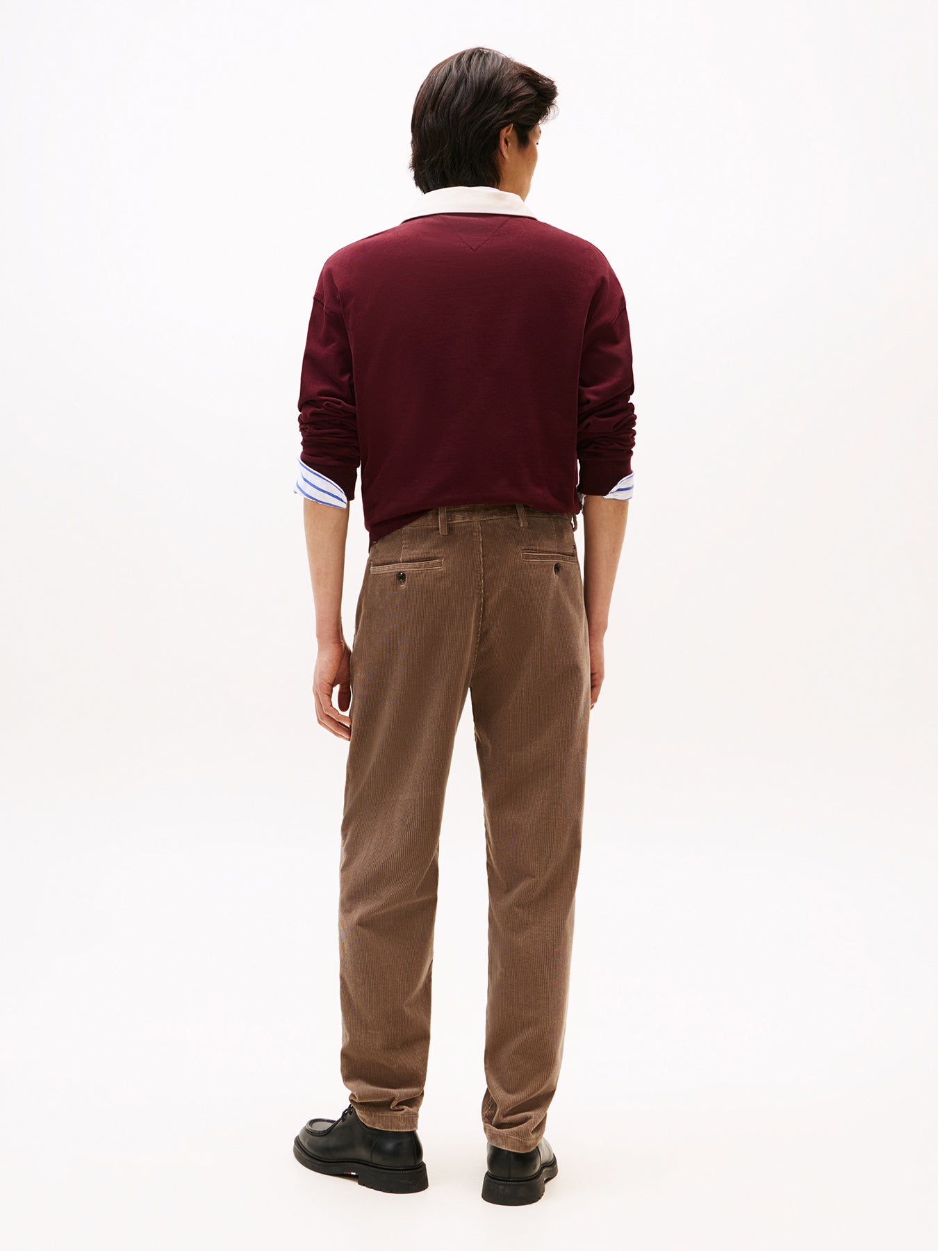 Harlem Pleated Tapered Corduroy Chinos Brown