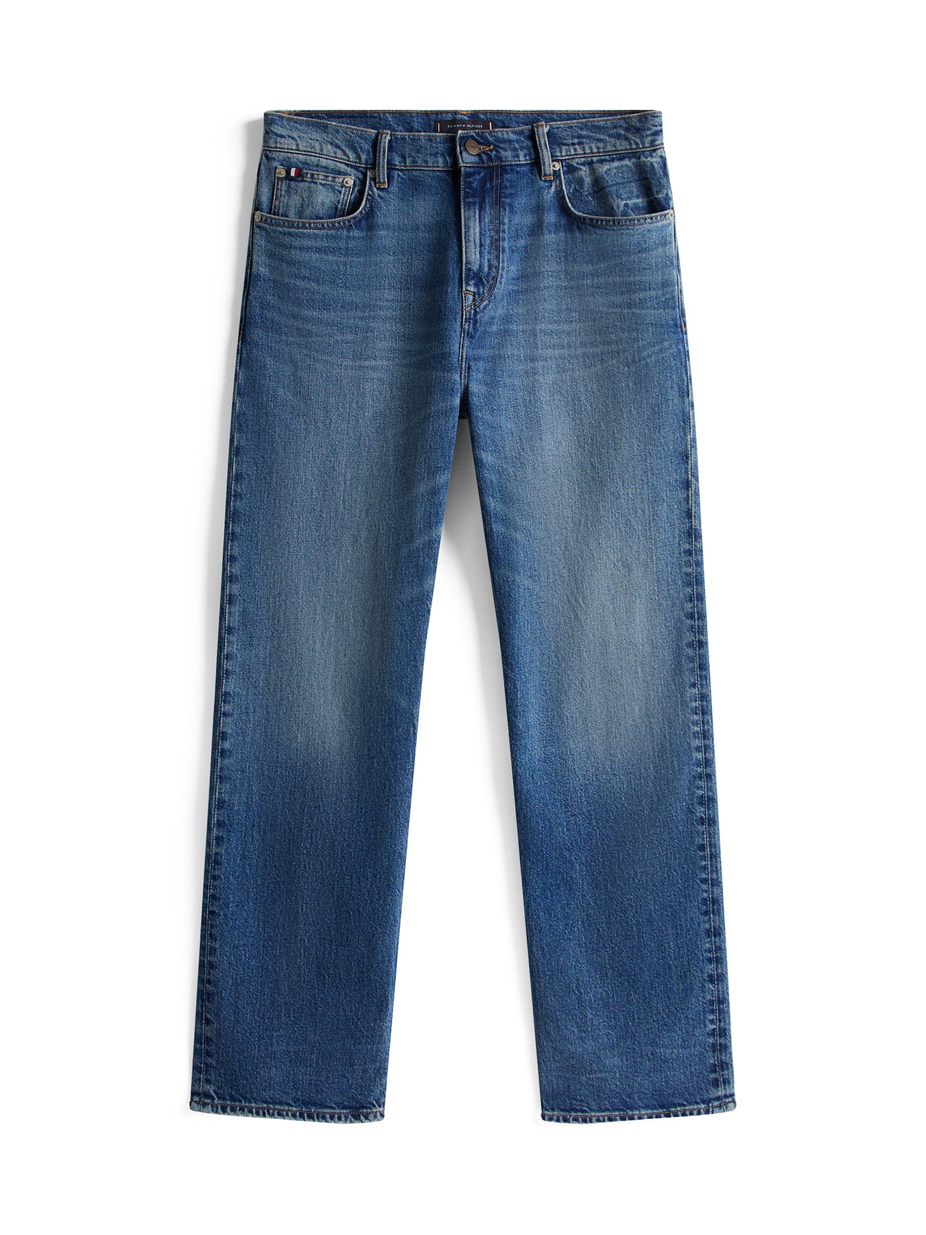Relaxed Straight Leg Jeans Blue