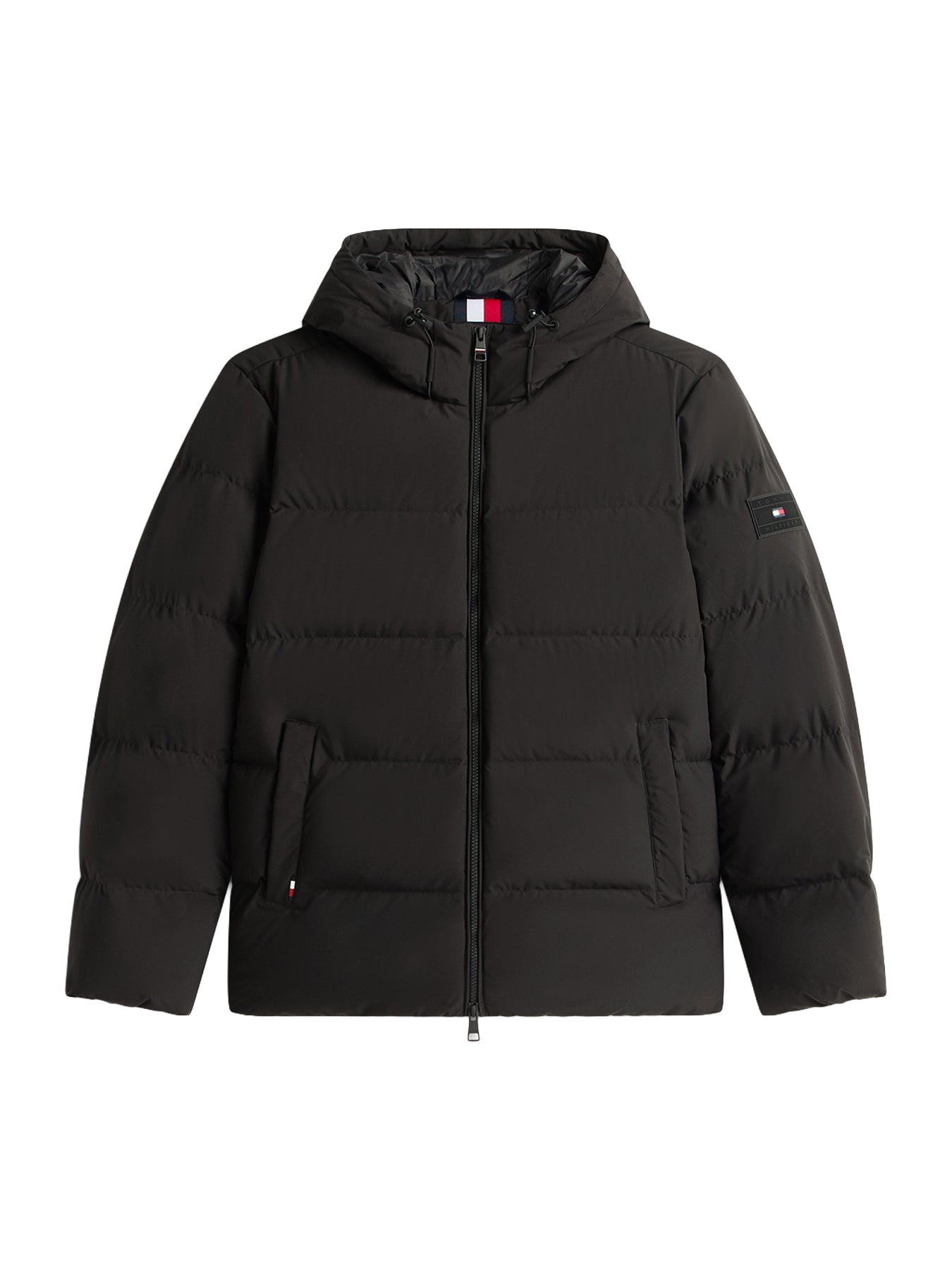 Down Hooded Puffer Jacket Black
