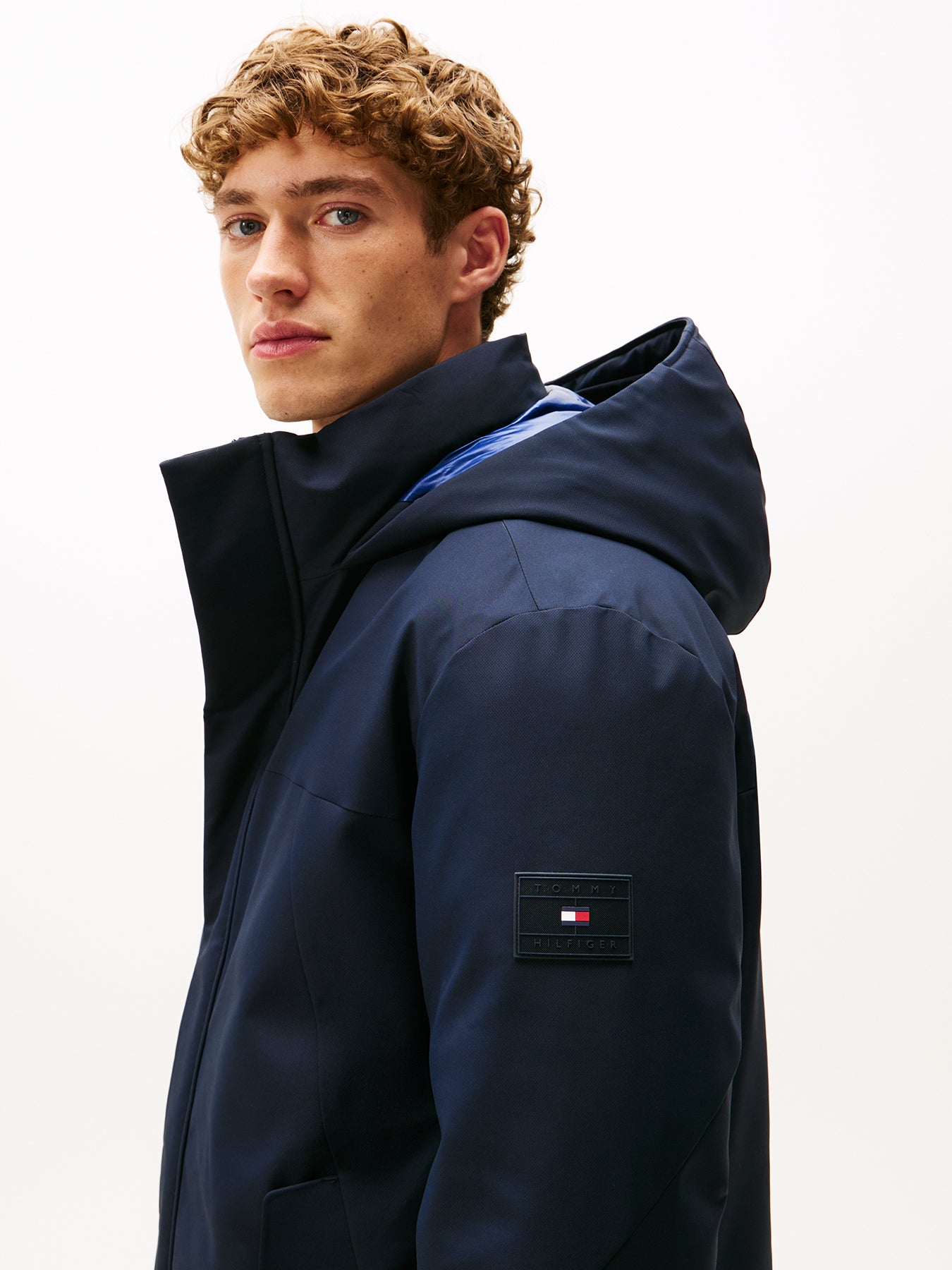 Water Repellent Thermal Padded Parka Blue