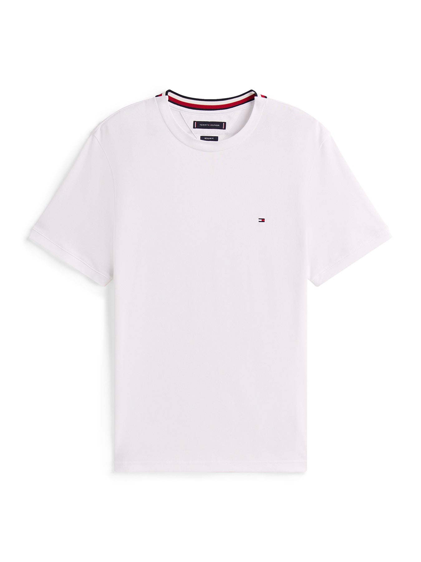 Crew Neck Piqué T-Shirt White