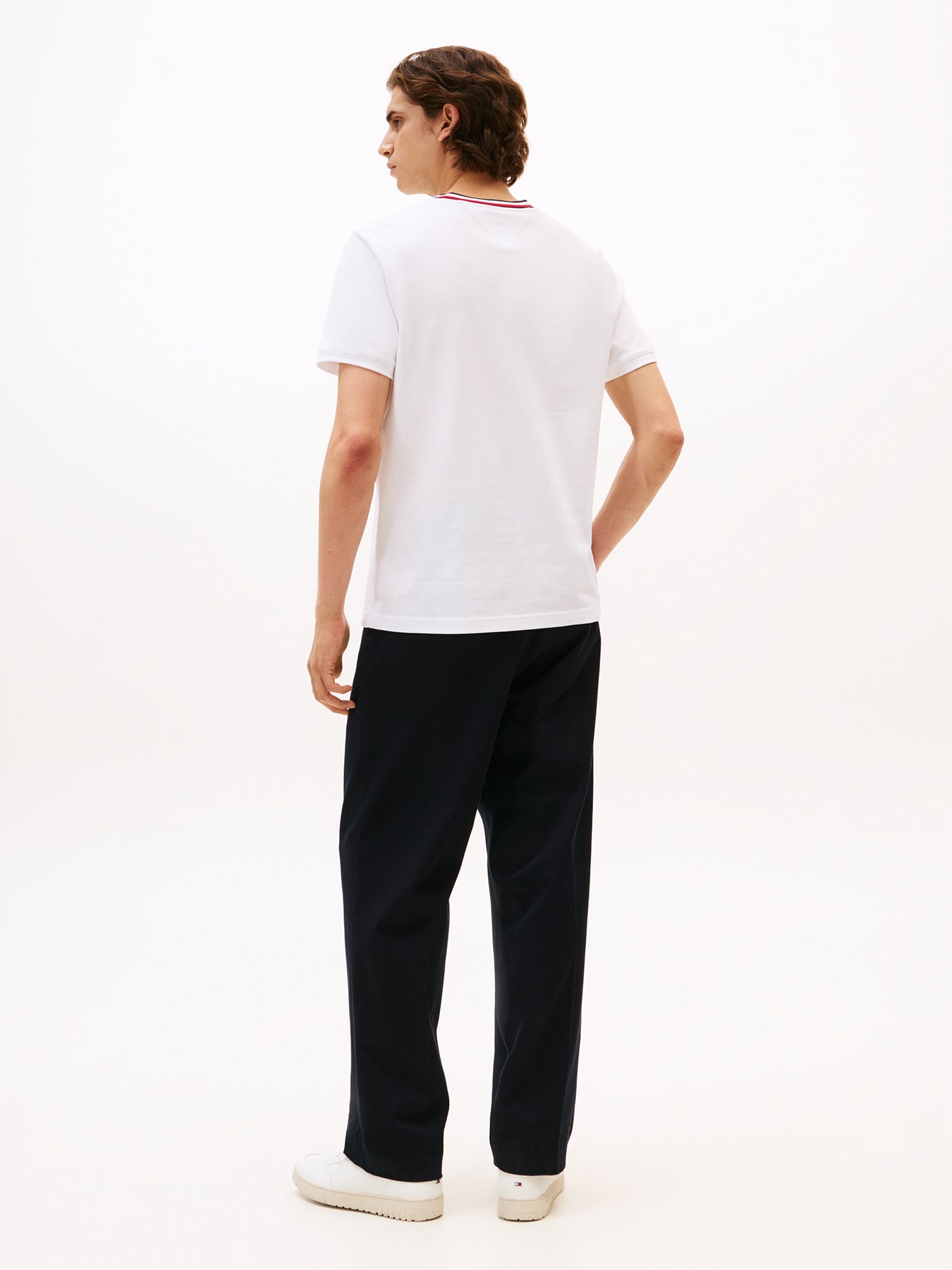 Crew Neck Piqué T-Shirt White
