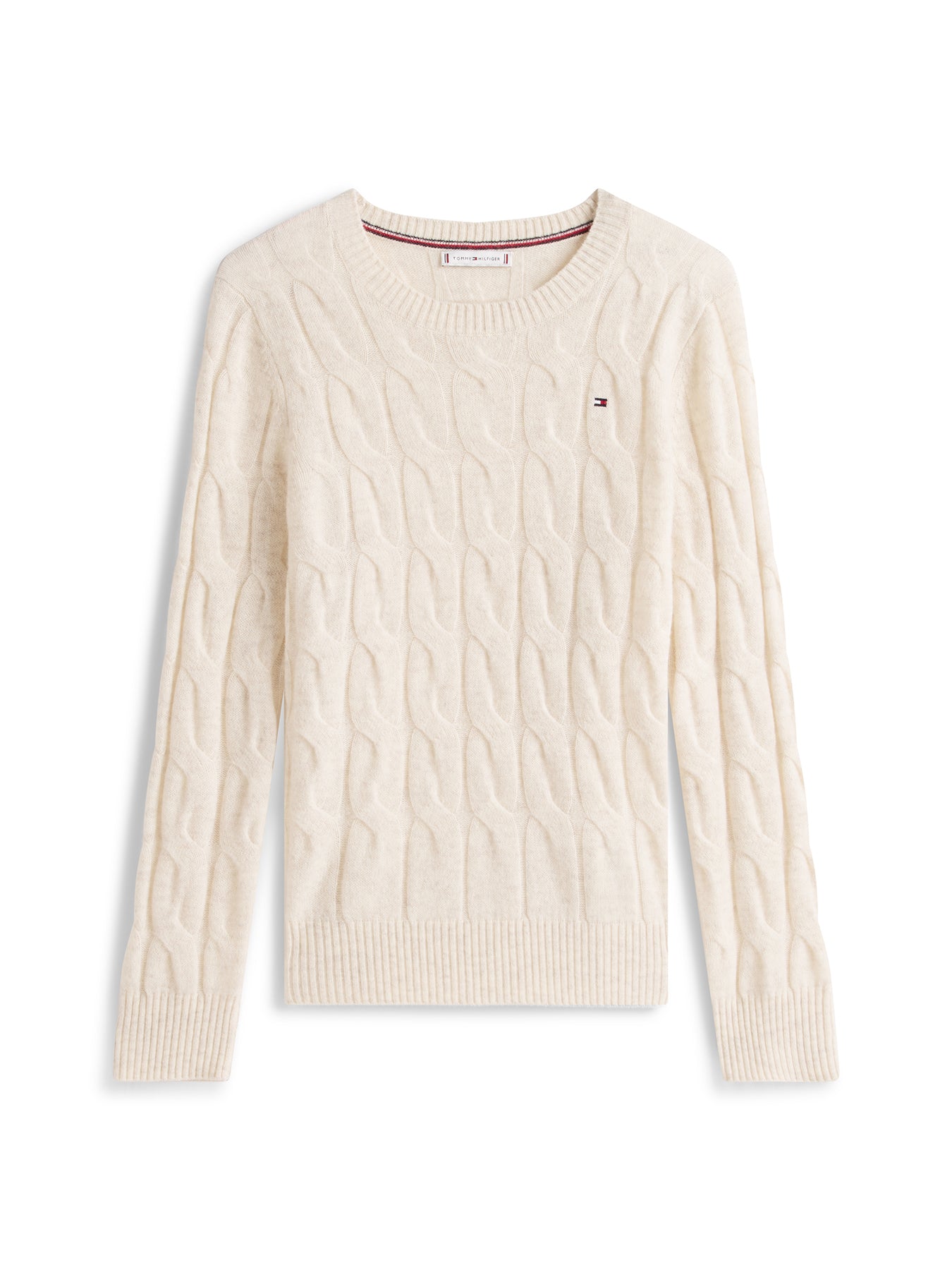Cable Knit Soft Wool Jumper Cream