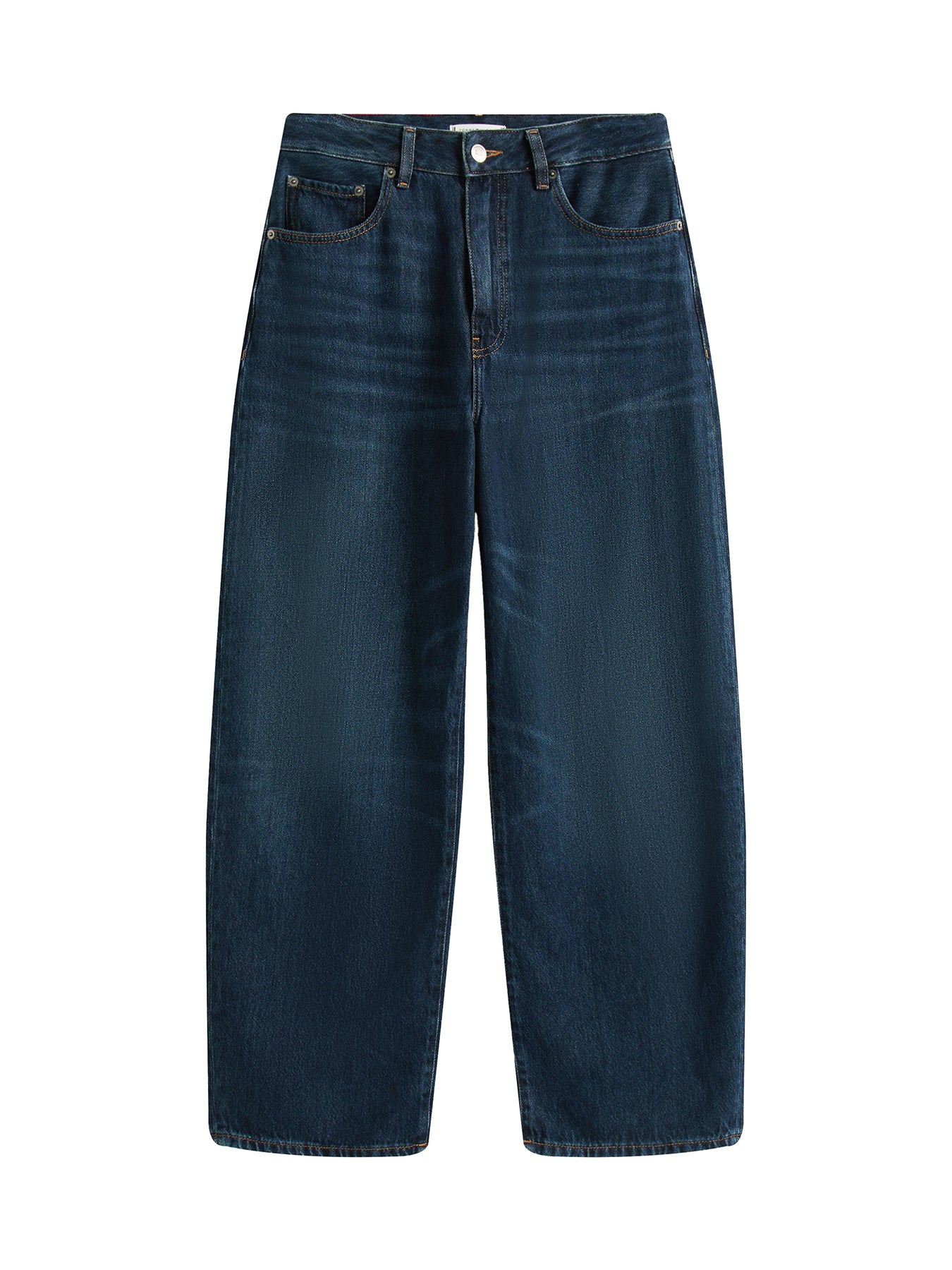 Mid Rise Relaxed Barrel Leg Jeans Light Denim