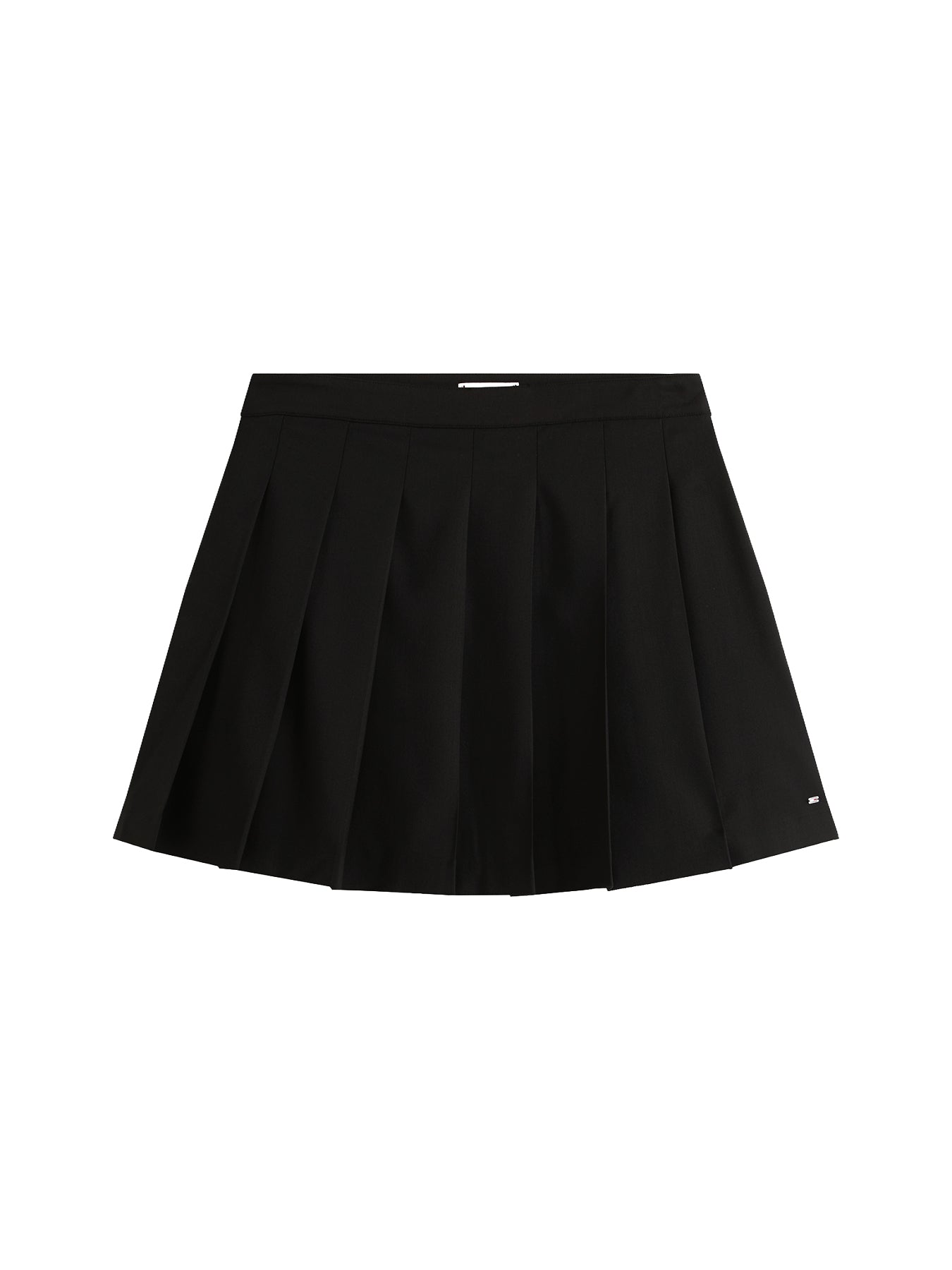 Timeless Wool Blend Pleated Mini Skirt Navy