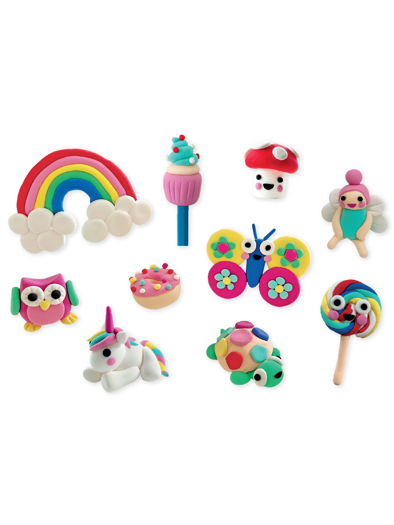 Floss & Rock Rock Clay N Play Rainbow Fairy Set