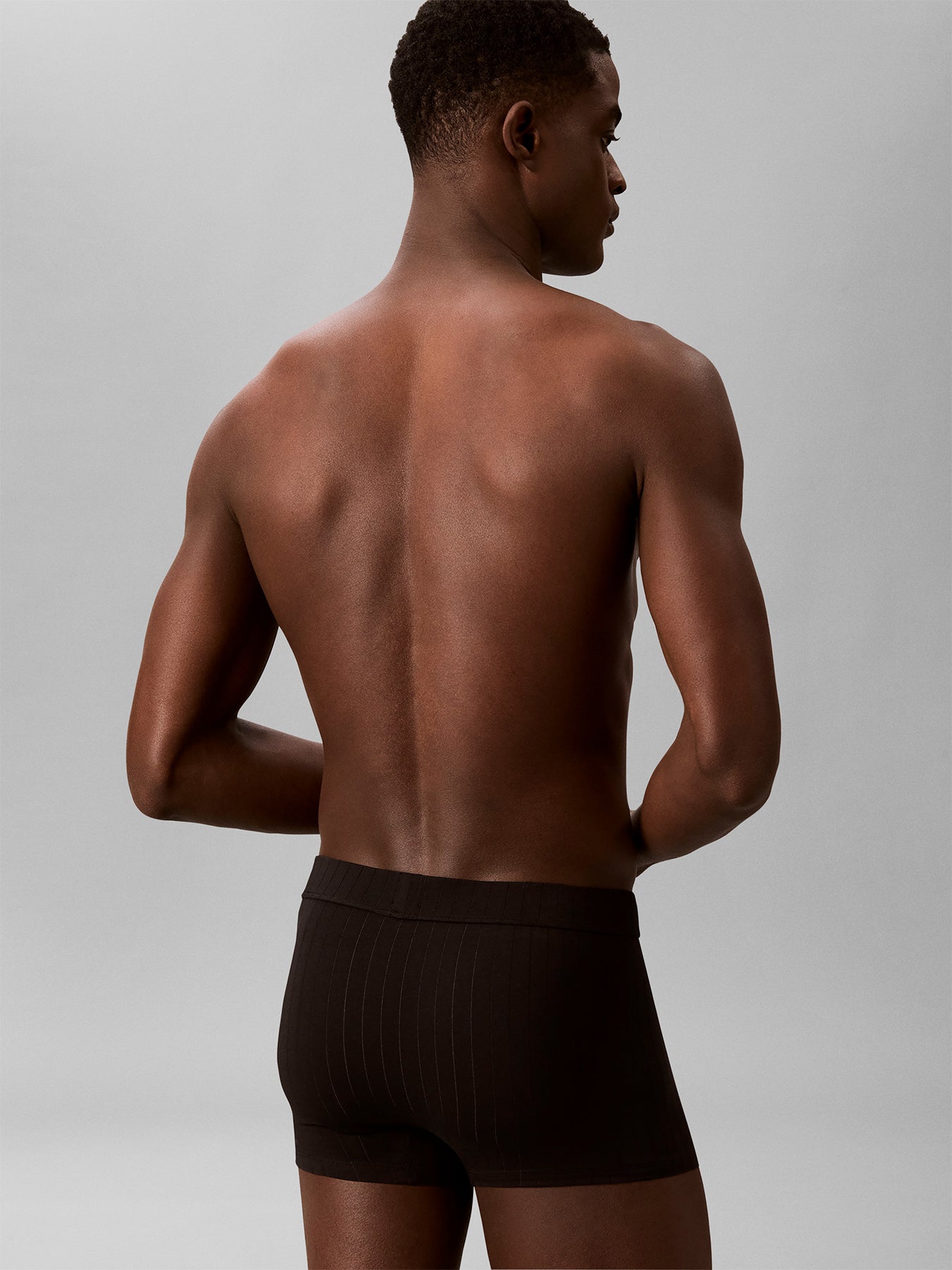 Modern Rib Cotton Trunks Black