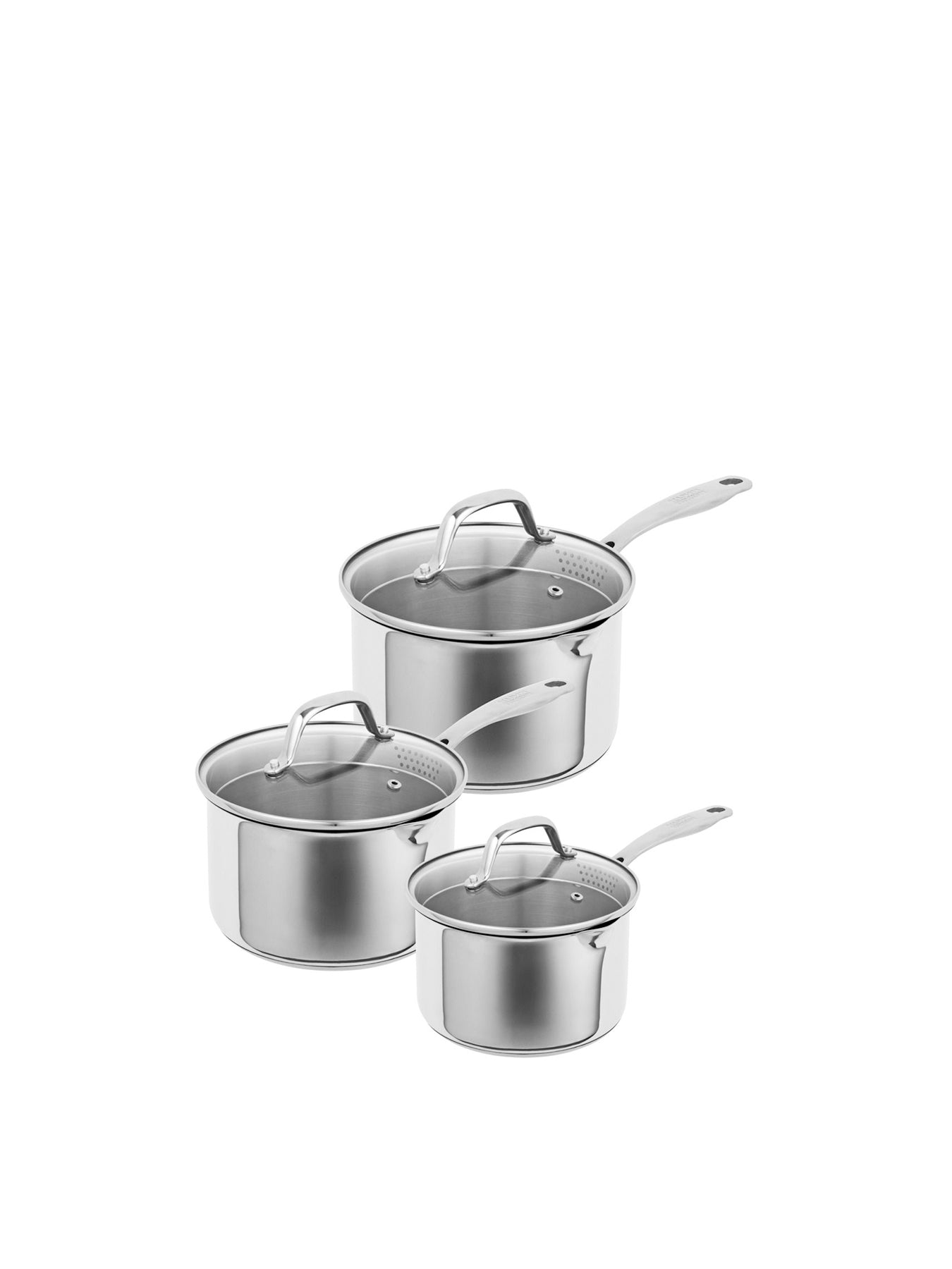 ALLROUND Plus 3pc Saucepan Set with Draining Lids Set of 3