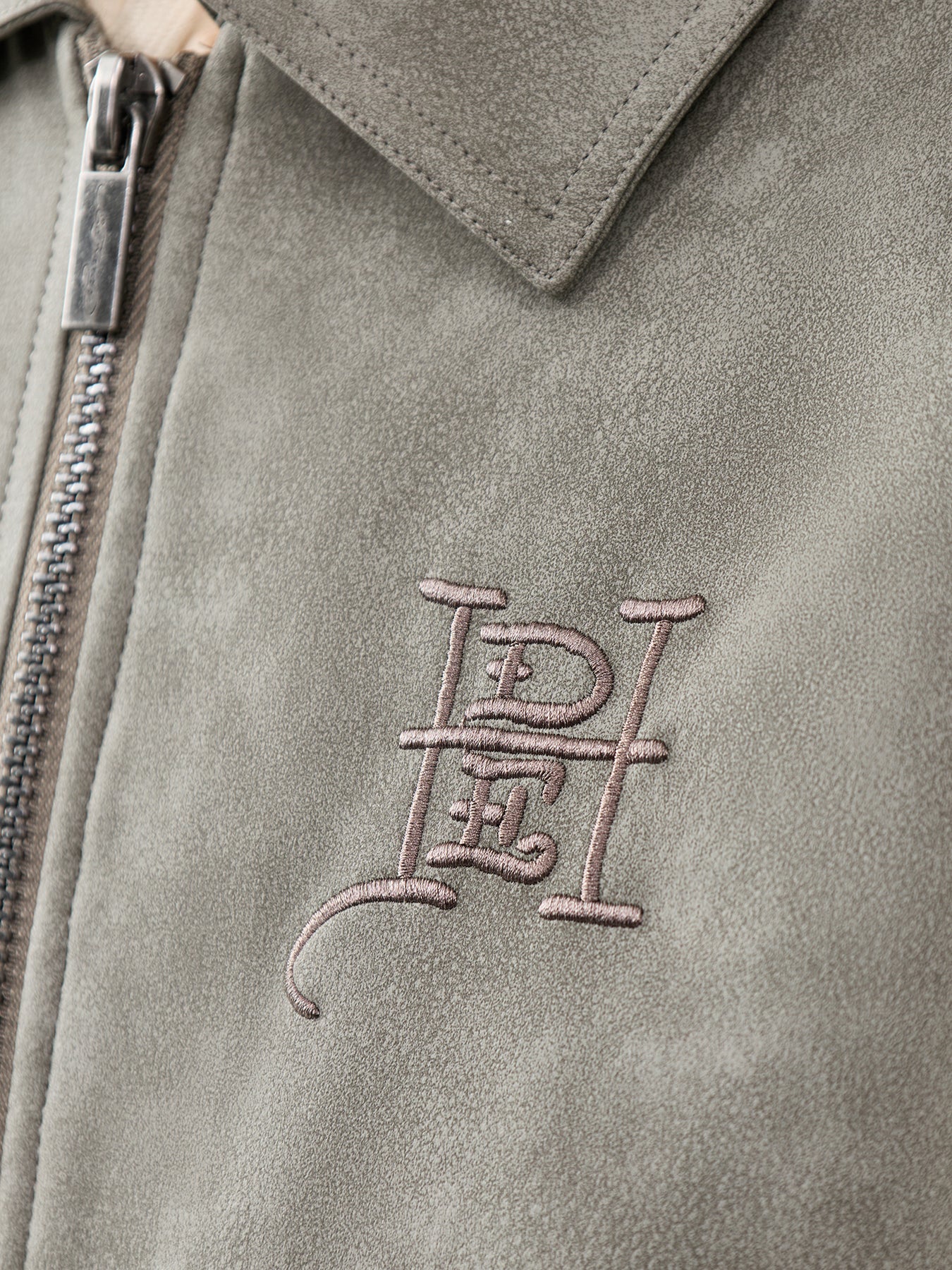 Cobra Embossed Vegan Leather Jacket Grey