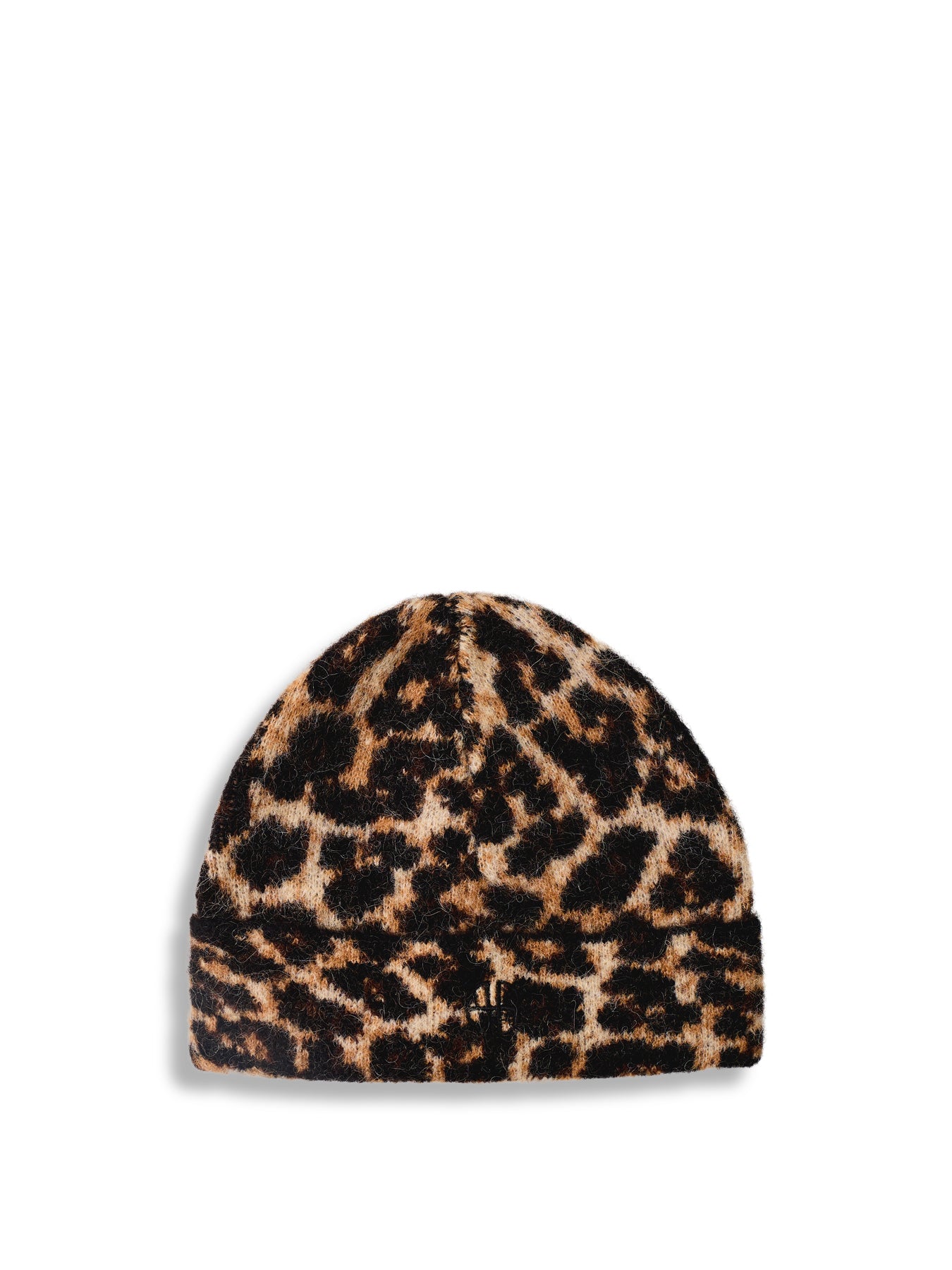 Elia Beanie - Black And Brown Leopard Leopard