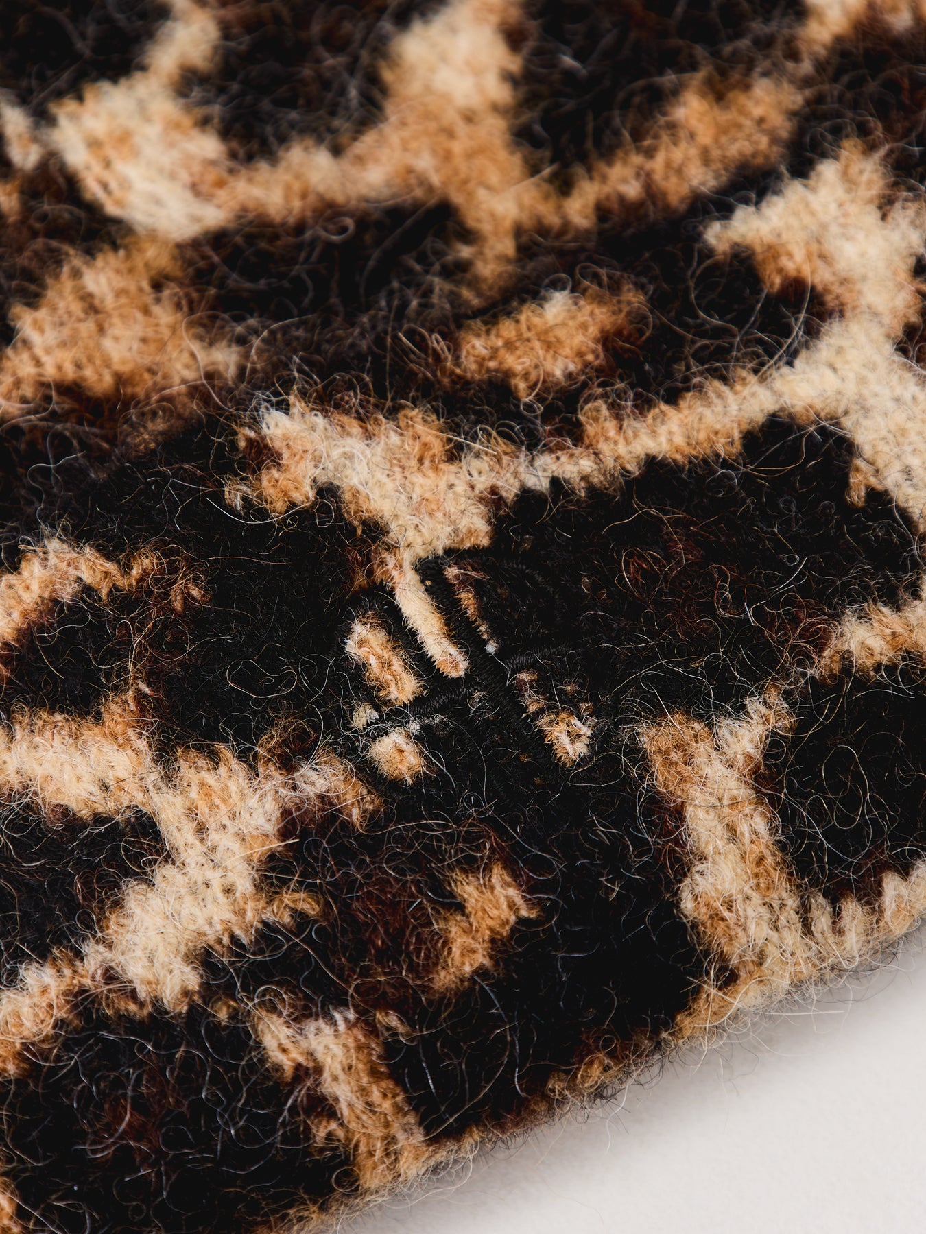 Elia Beanie - Black And Brown Leopard Leopard