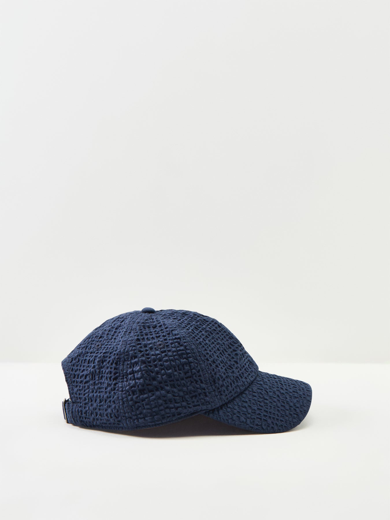 Seersucker Baseball Cap Navy