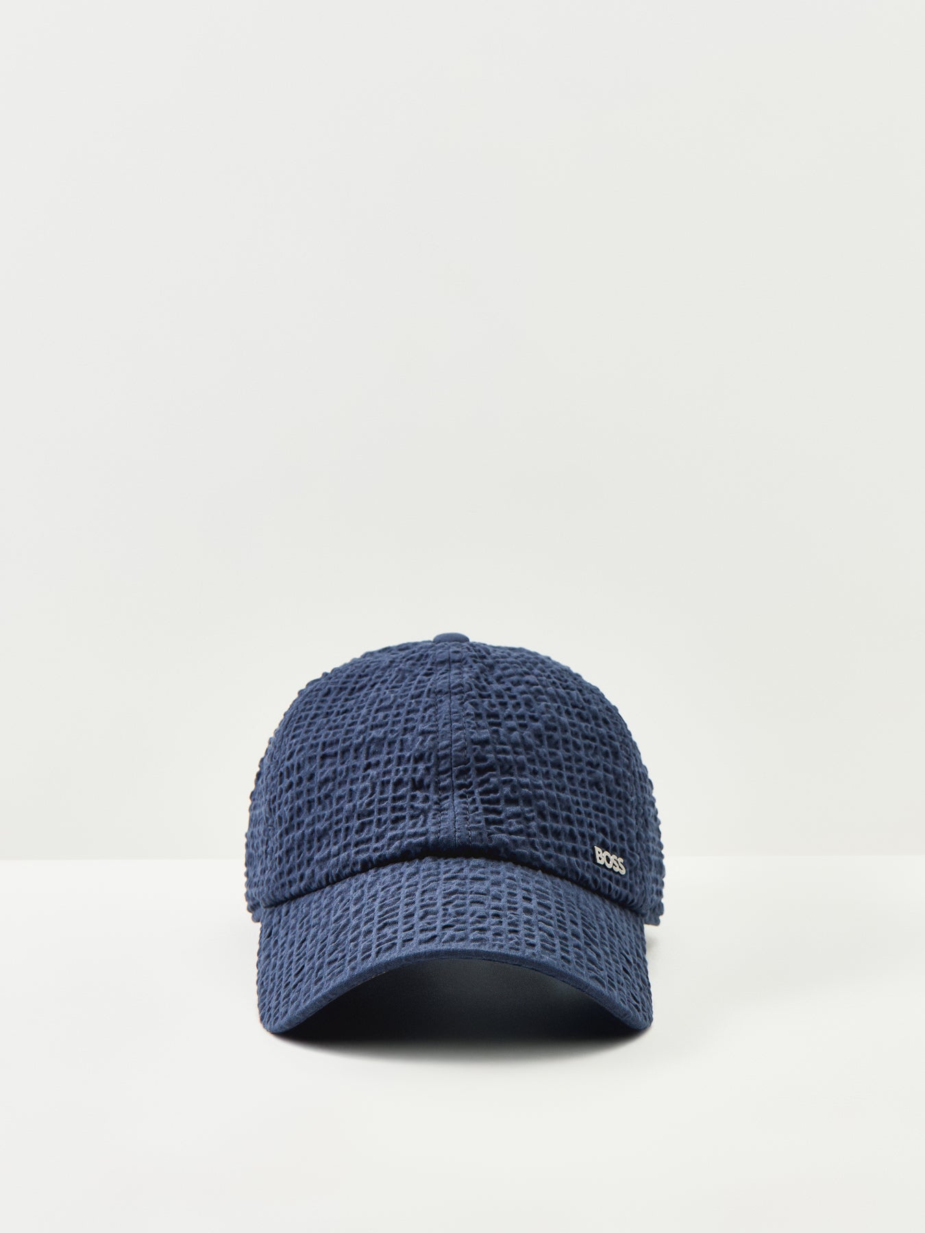 Seersucker Baseball Cap Navy