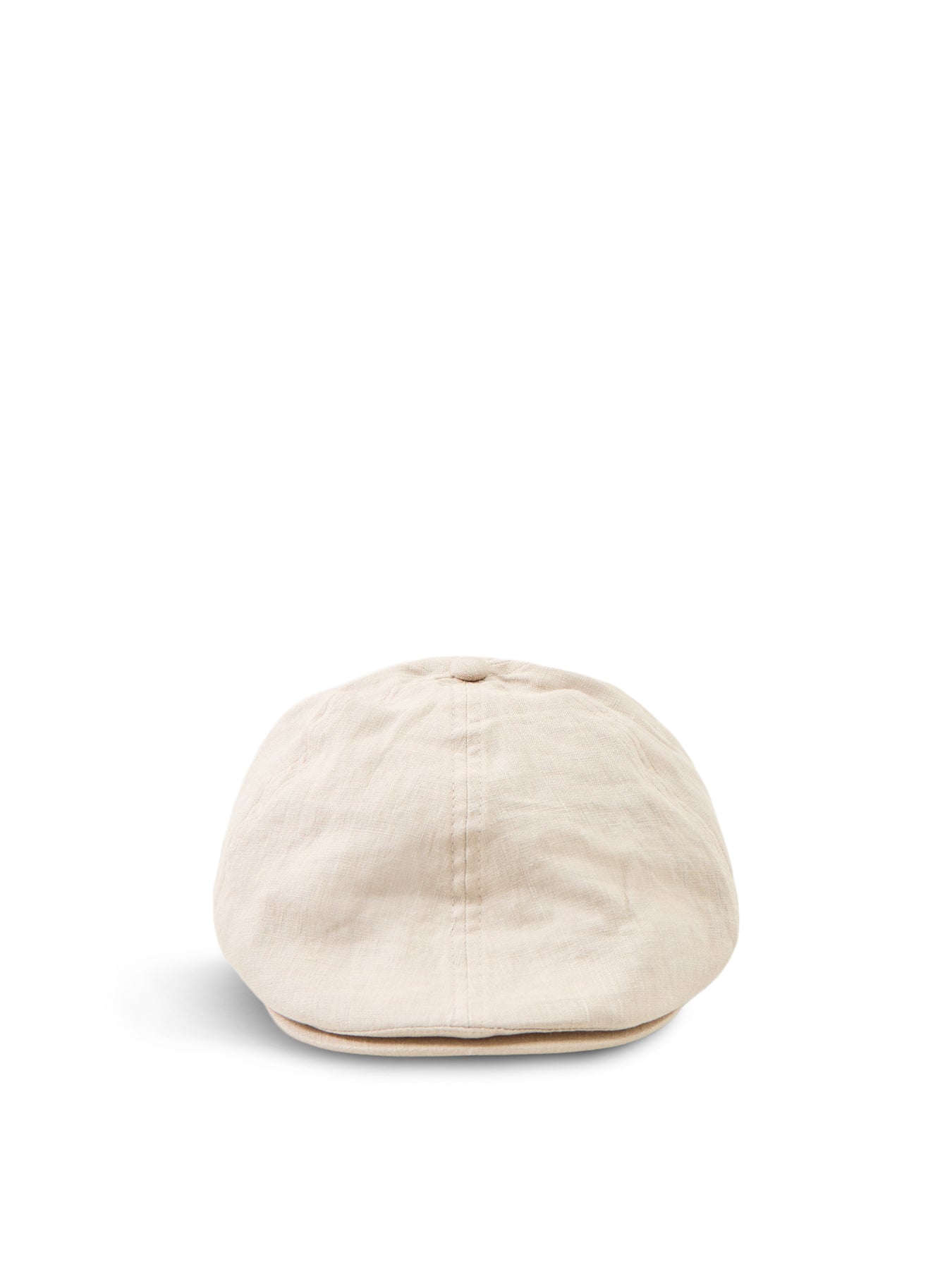 Linen Flat Cap Beige