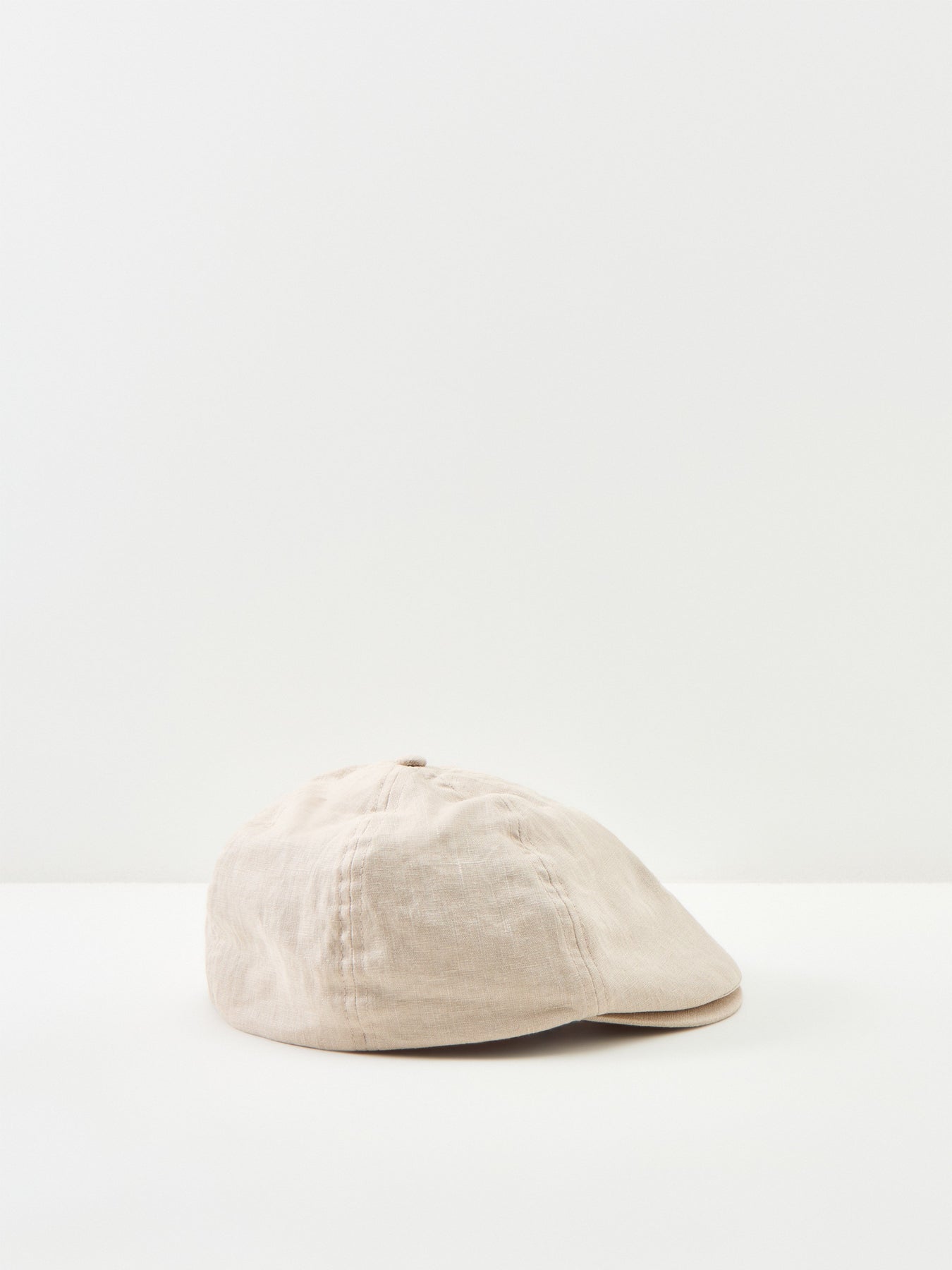 Linen Flat Cap Beige