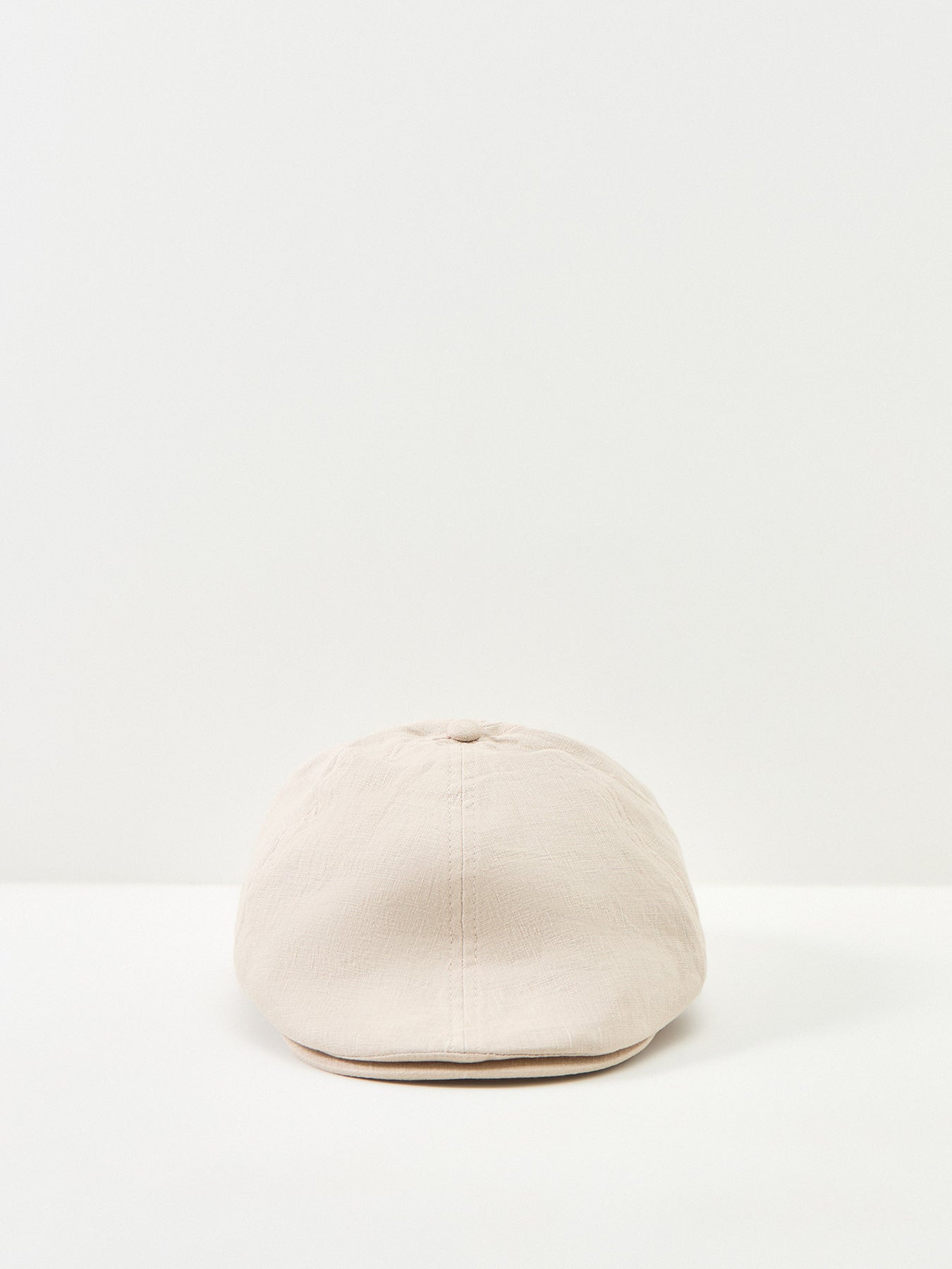 Linen Flat Cap Beige