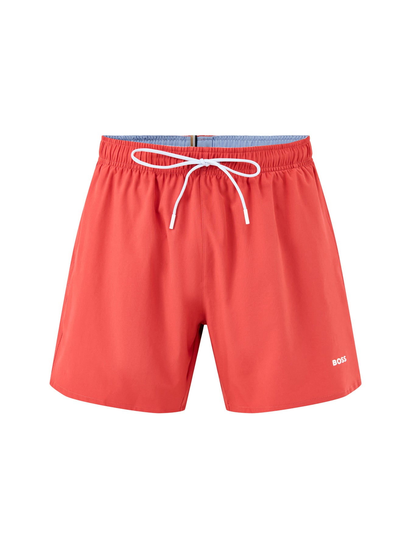 Tio Contrast Waistband Swim Shorts Red