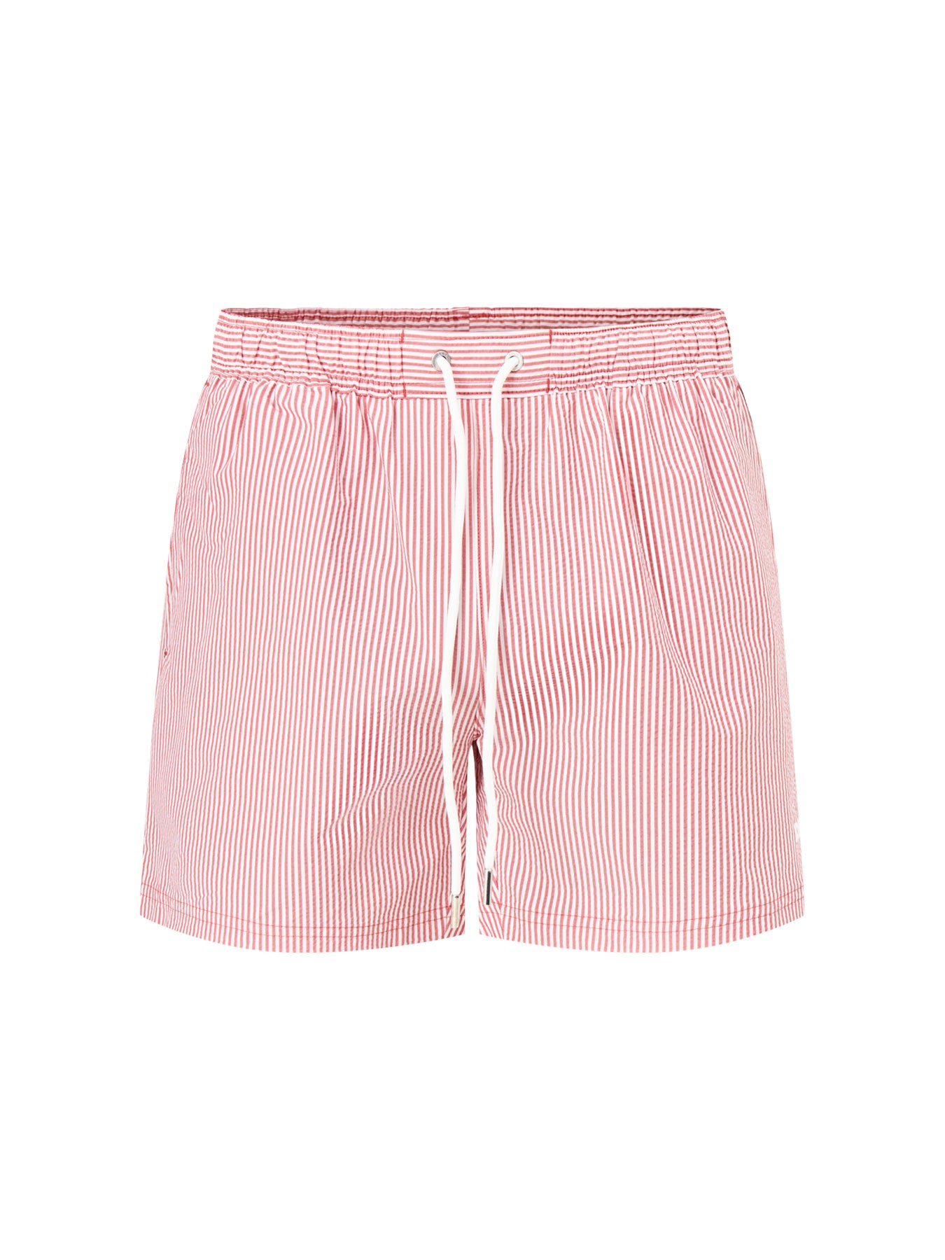Seersucker Swim Shorts Red