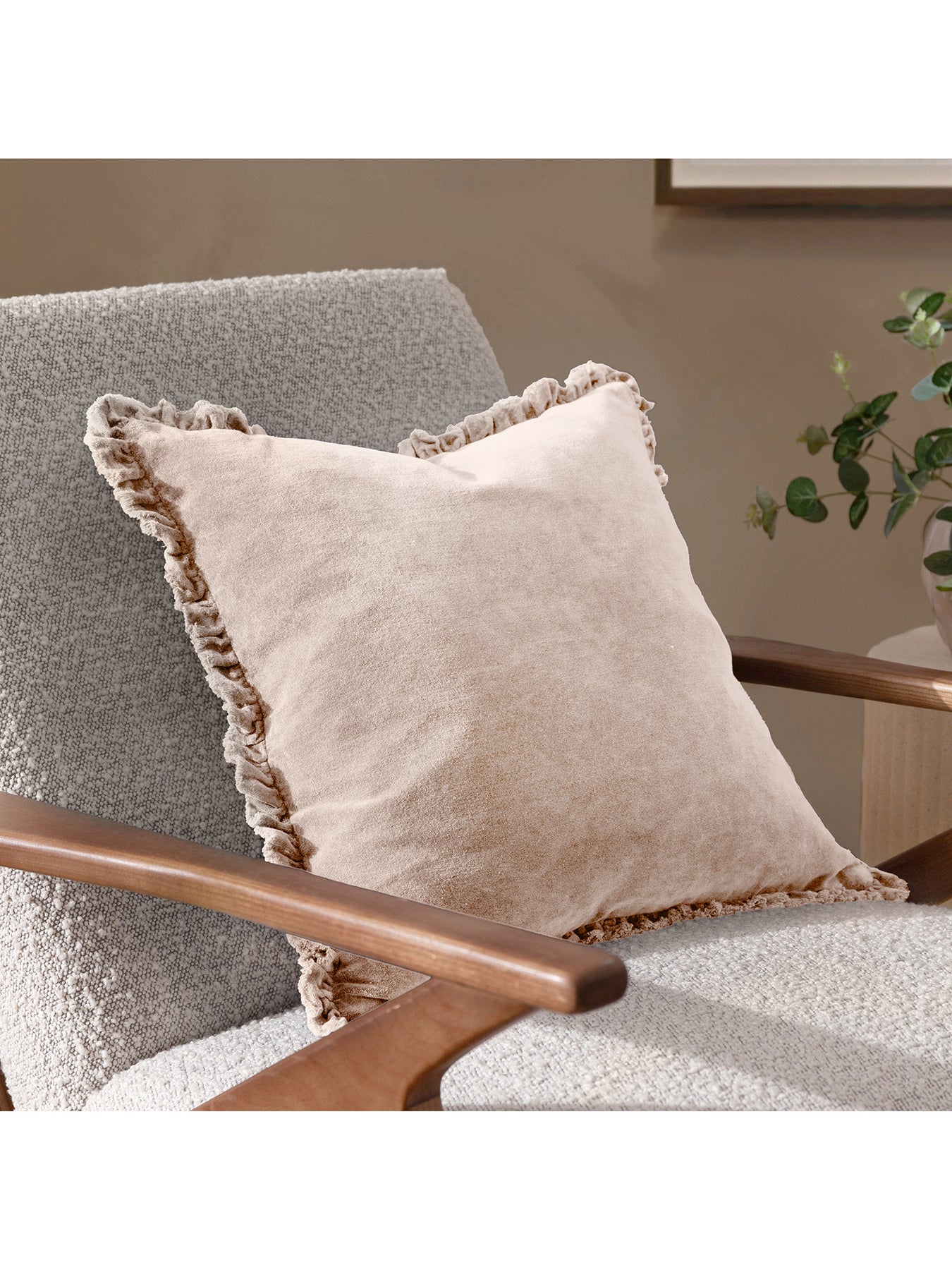 Bertie Feather Cushion Natural