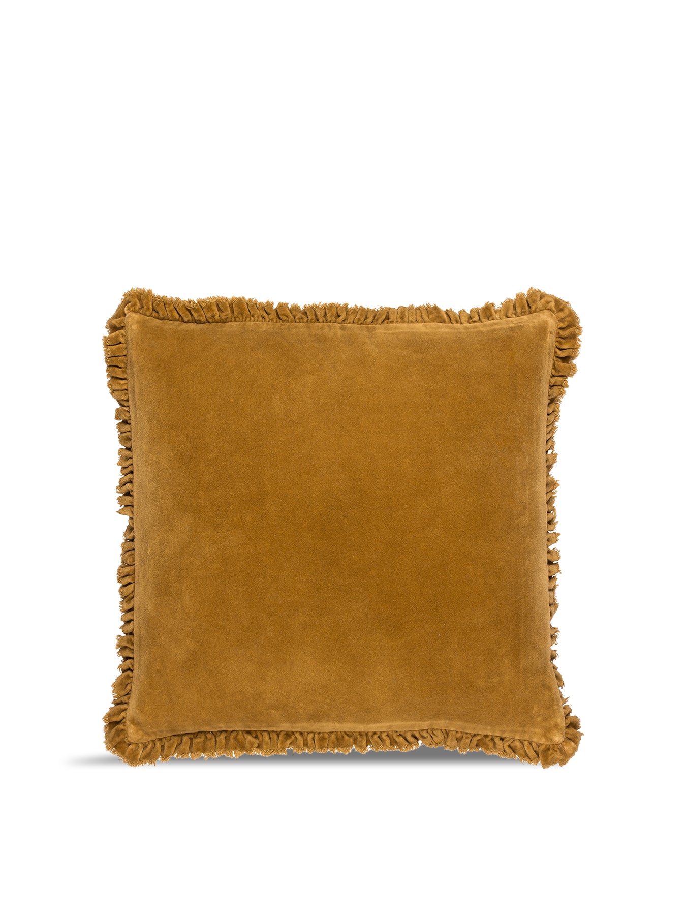 Bertie Feather Cushion Saffron