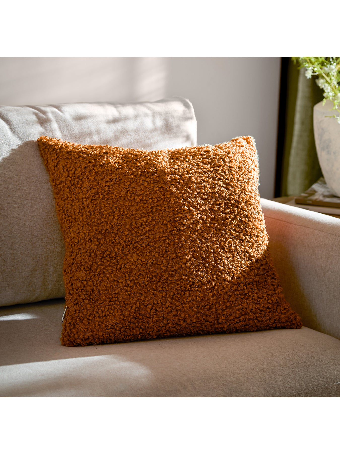 Cabu Feather Cushion Ginger
