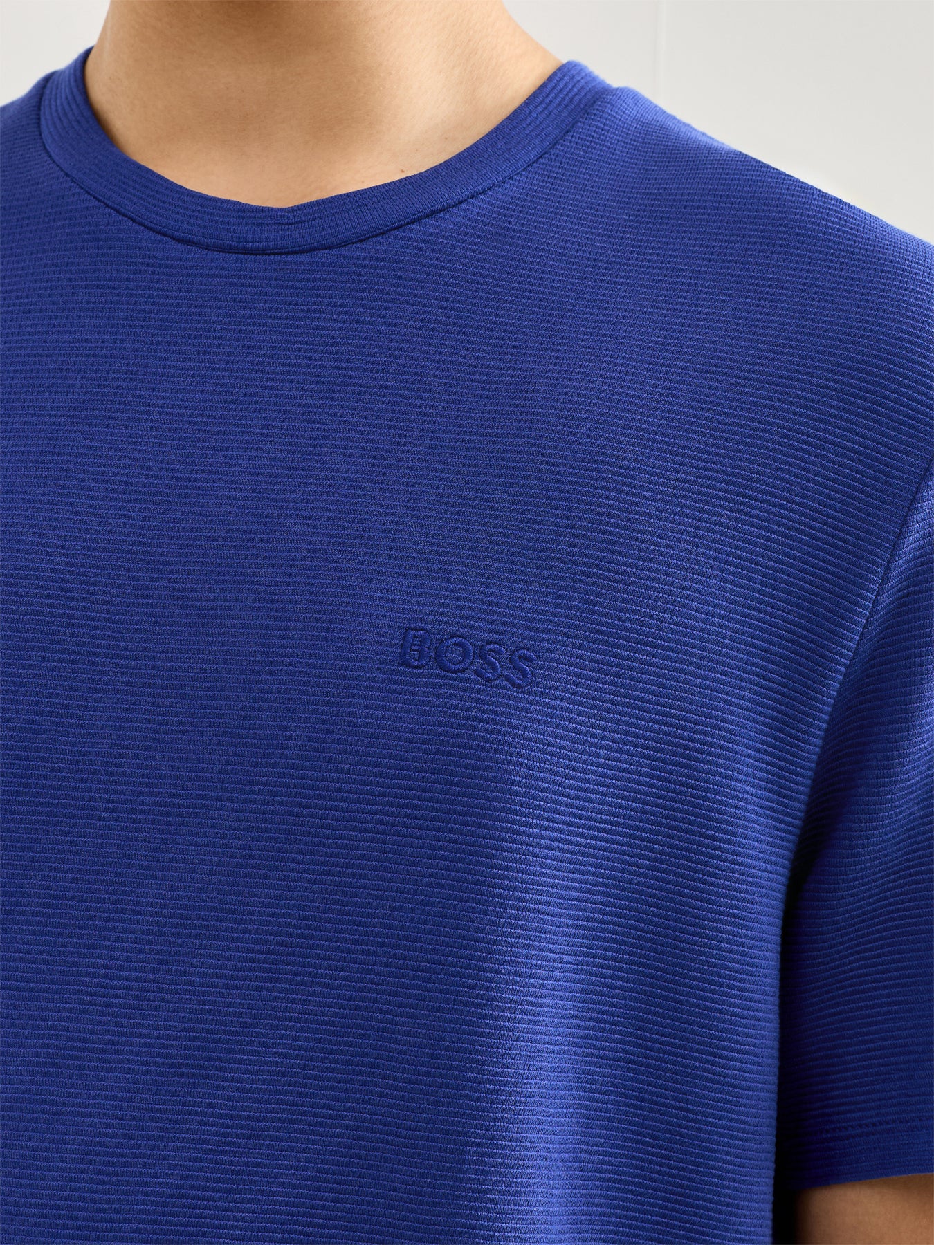 Rib T Shirt Blue