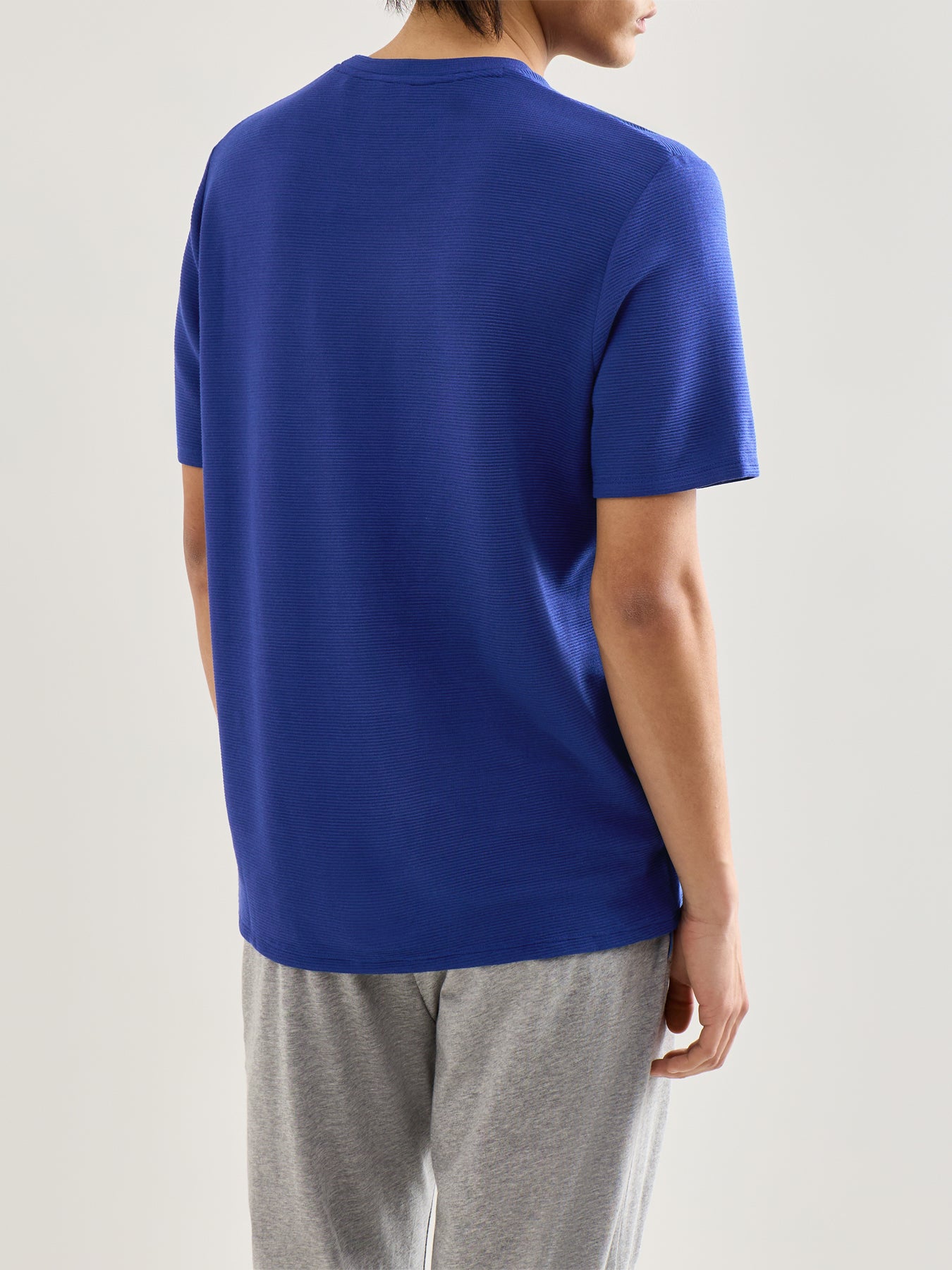 Rib T Shirt Blue