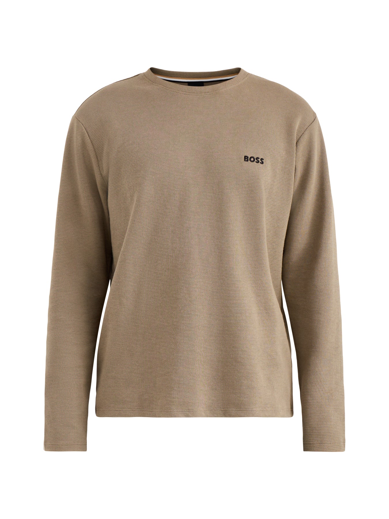 Waffle Long Sleeve Shirt Brown