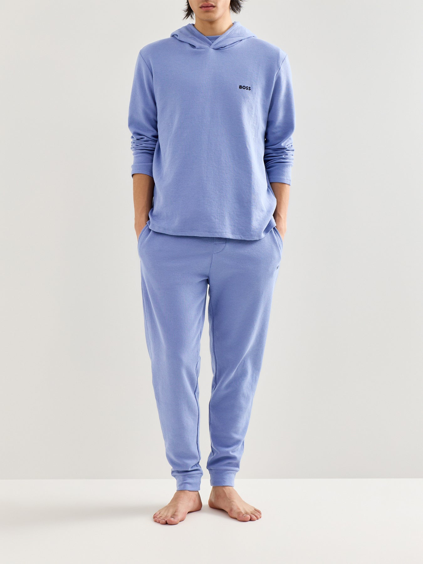 Waffle Long Sleeve Shirt Blue