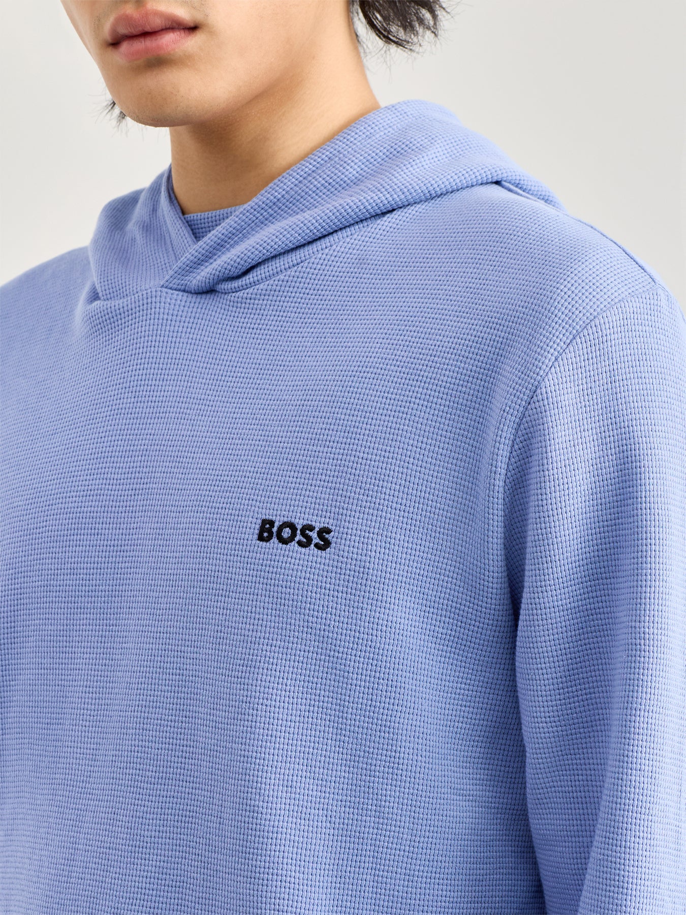 Waffle Long Sleeve Shirt Blue