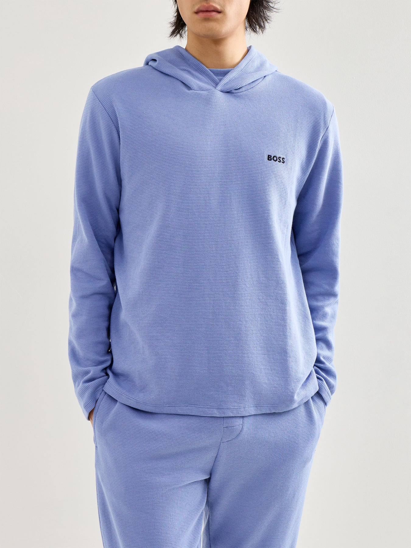 Waffle Long Sleeve Shirt Blue