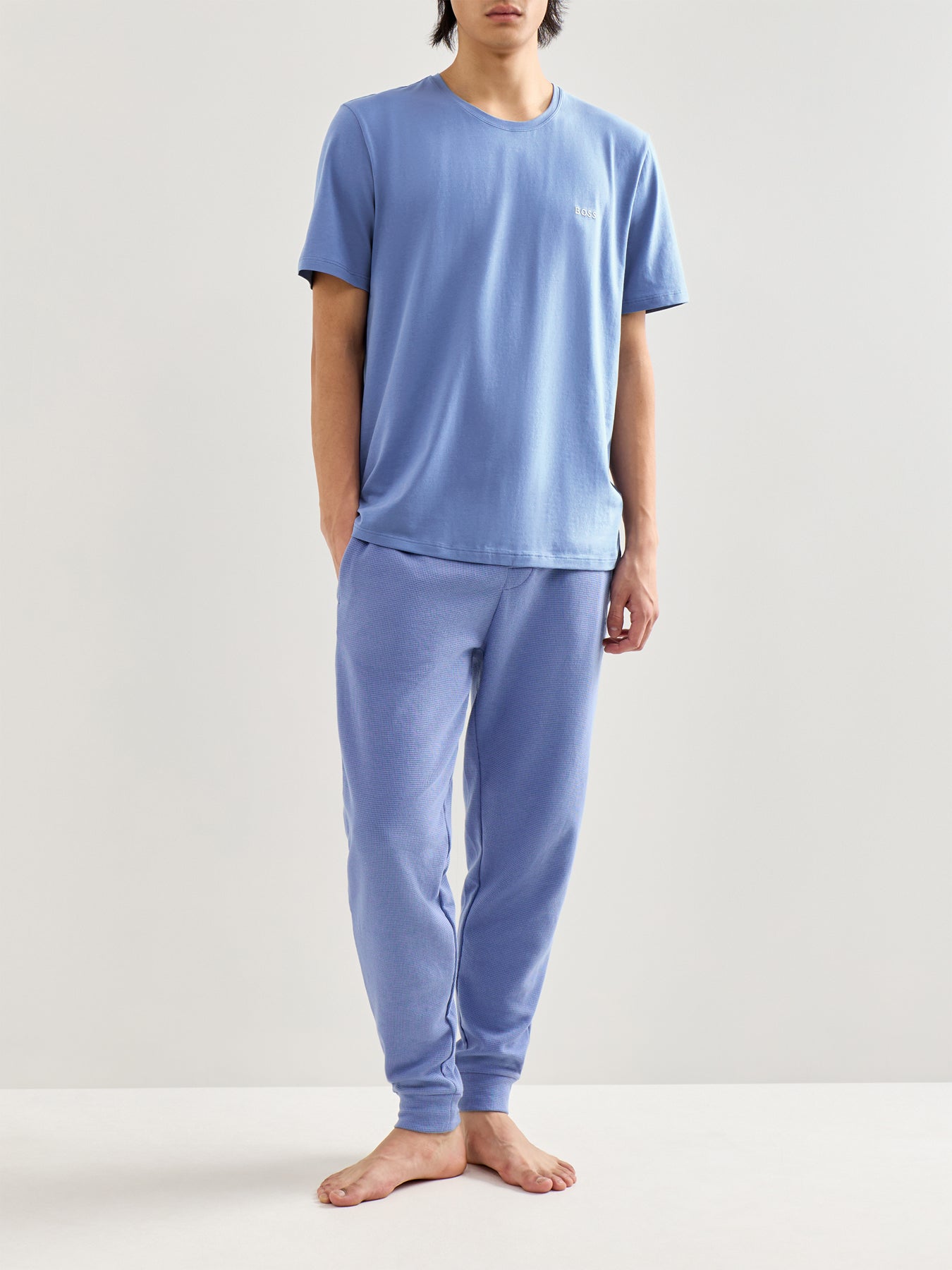 Waffle T Shirt Blue