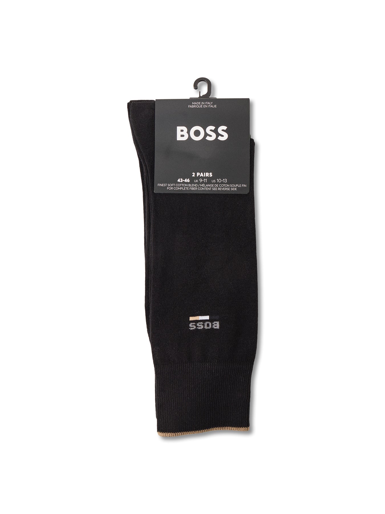 Iconic Logo Socks 2 Pack Black
