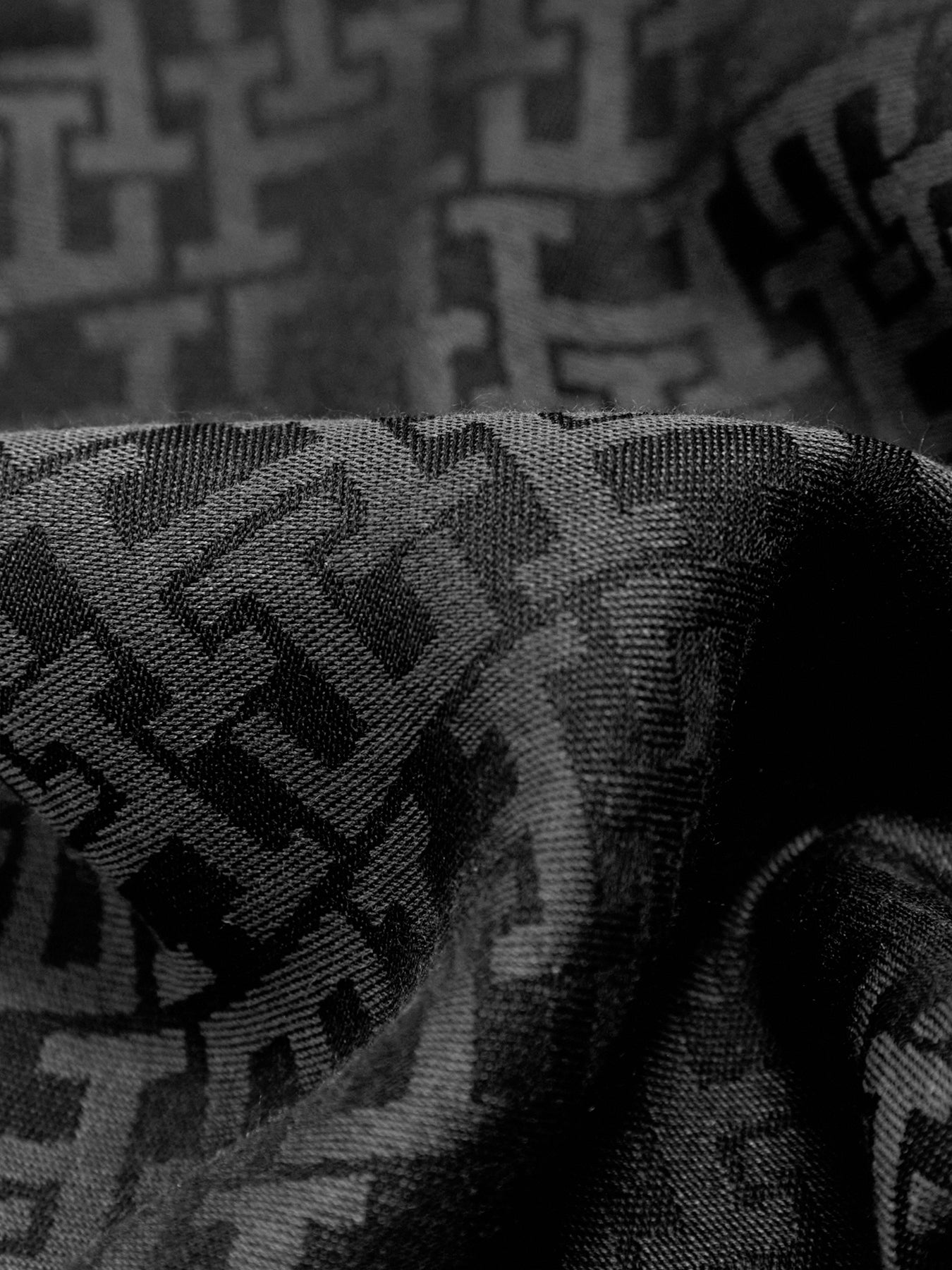 Monogram Scarf Black