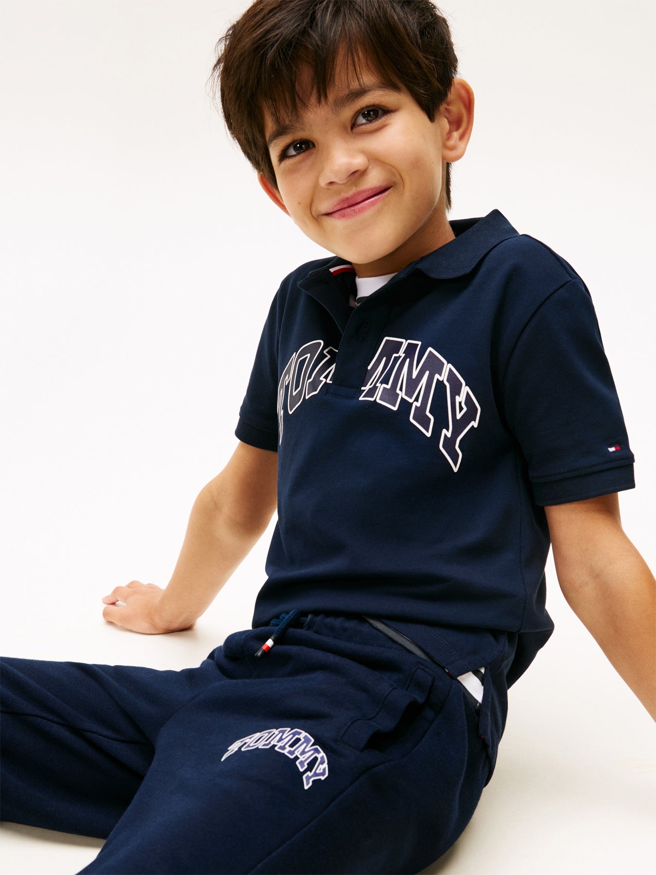 Varsity Logo Print Fleece Joggers