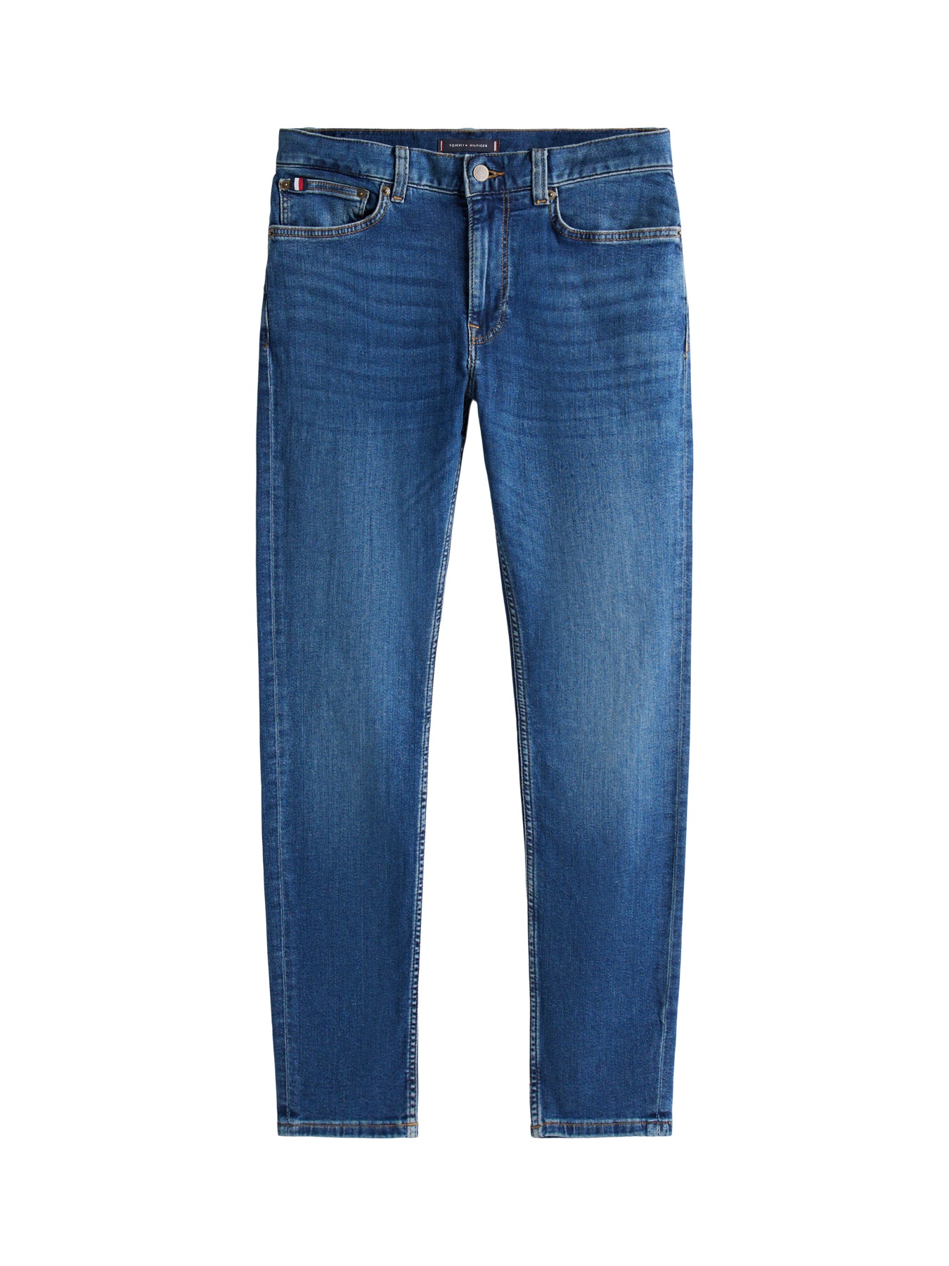 Bleecker Slim Leg Jeans Mid Blue Cotton