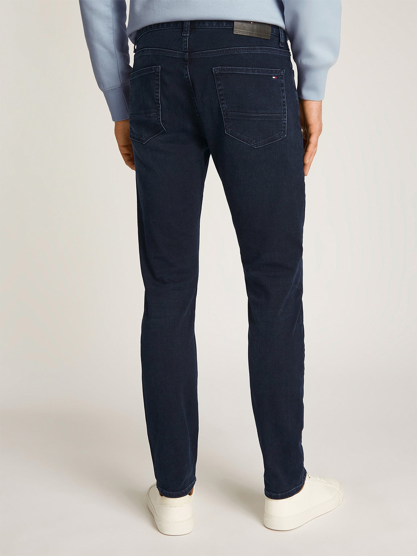 Denton Straight Leg Jeans Blue Black Cotton