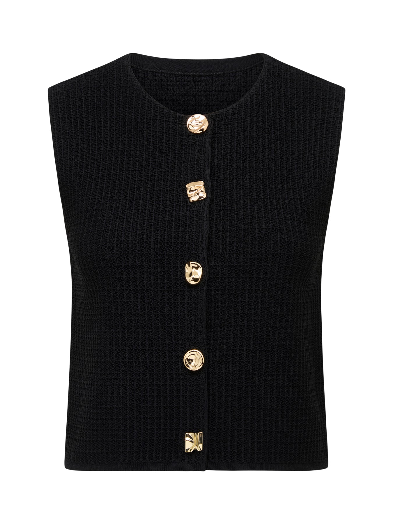 Elyse Knitted Tank Top Black