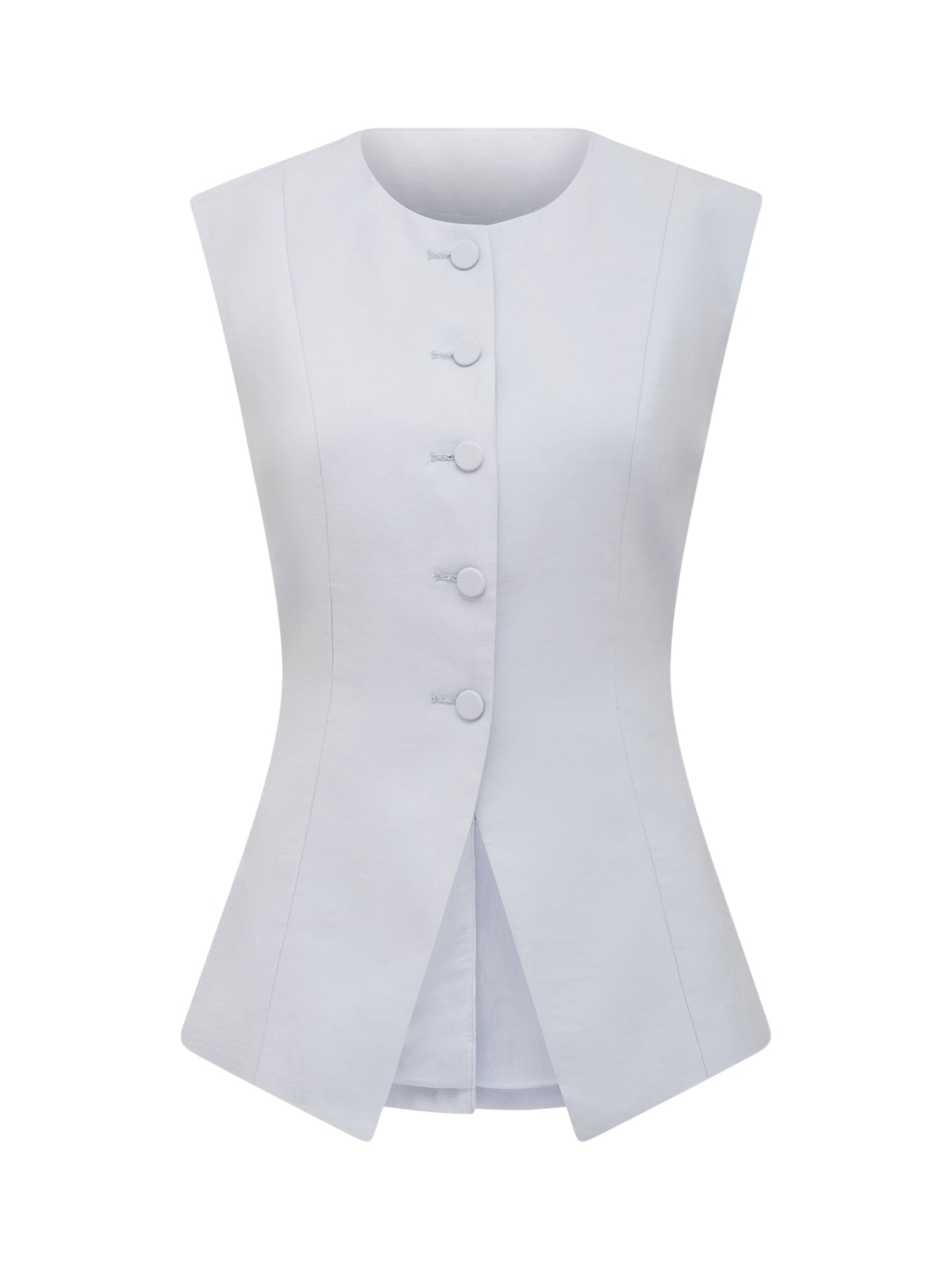 Kimberly Shoulder Waistcoat Top Blue