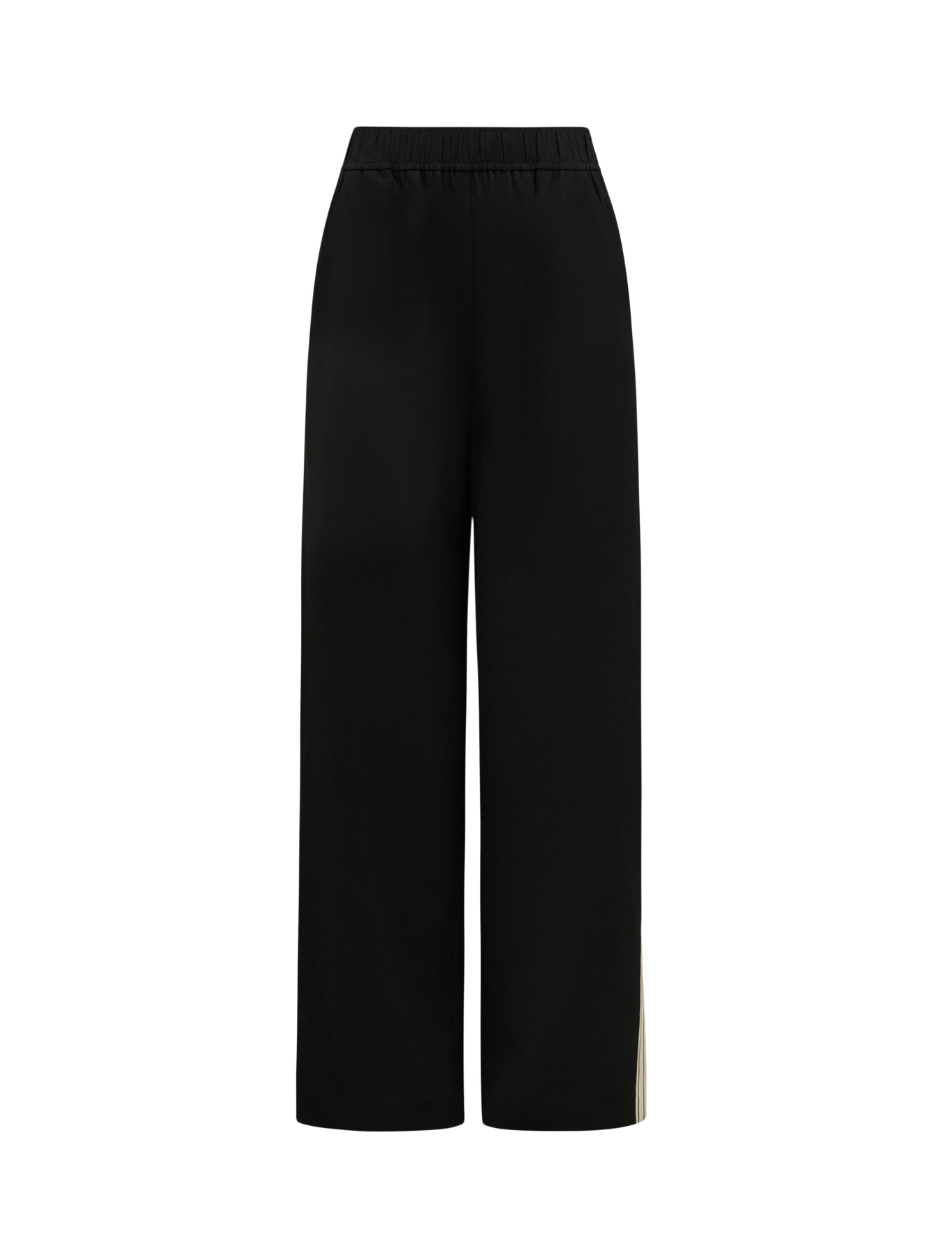 Aleyna Side Stripe Wide Leg Pants Black