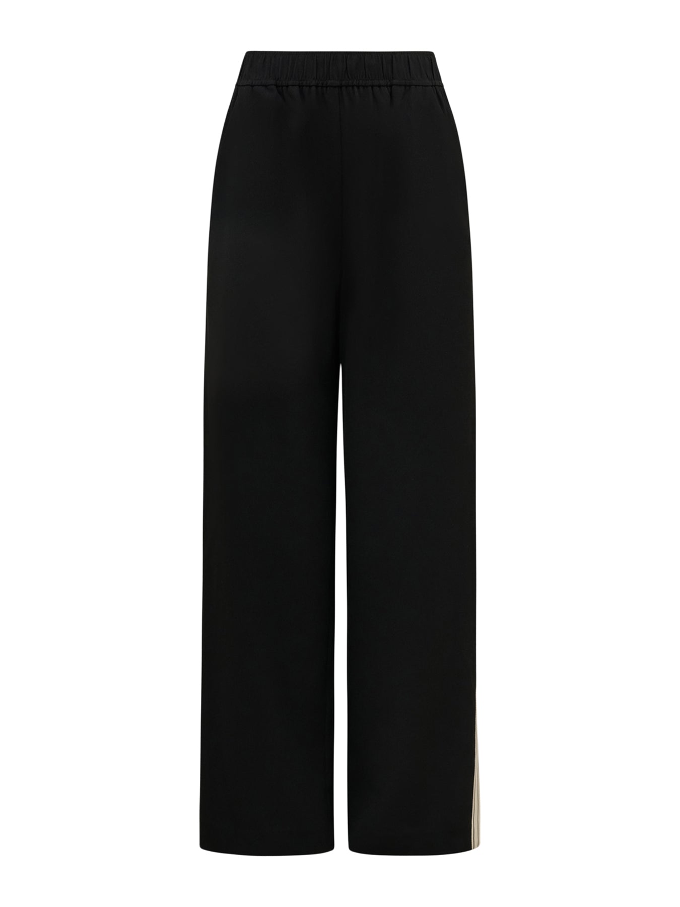 Aleyna Side Stripe Wide Leg Pants Black