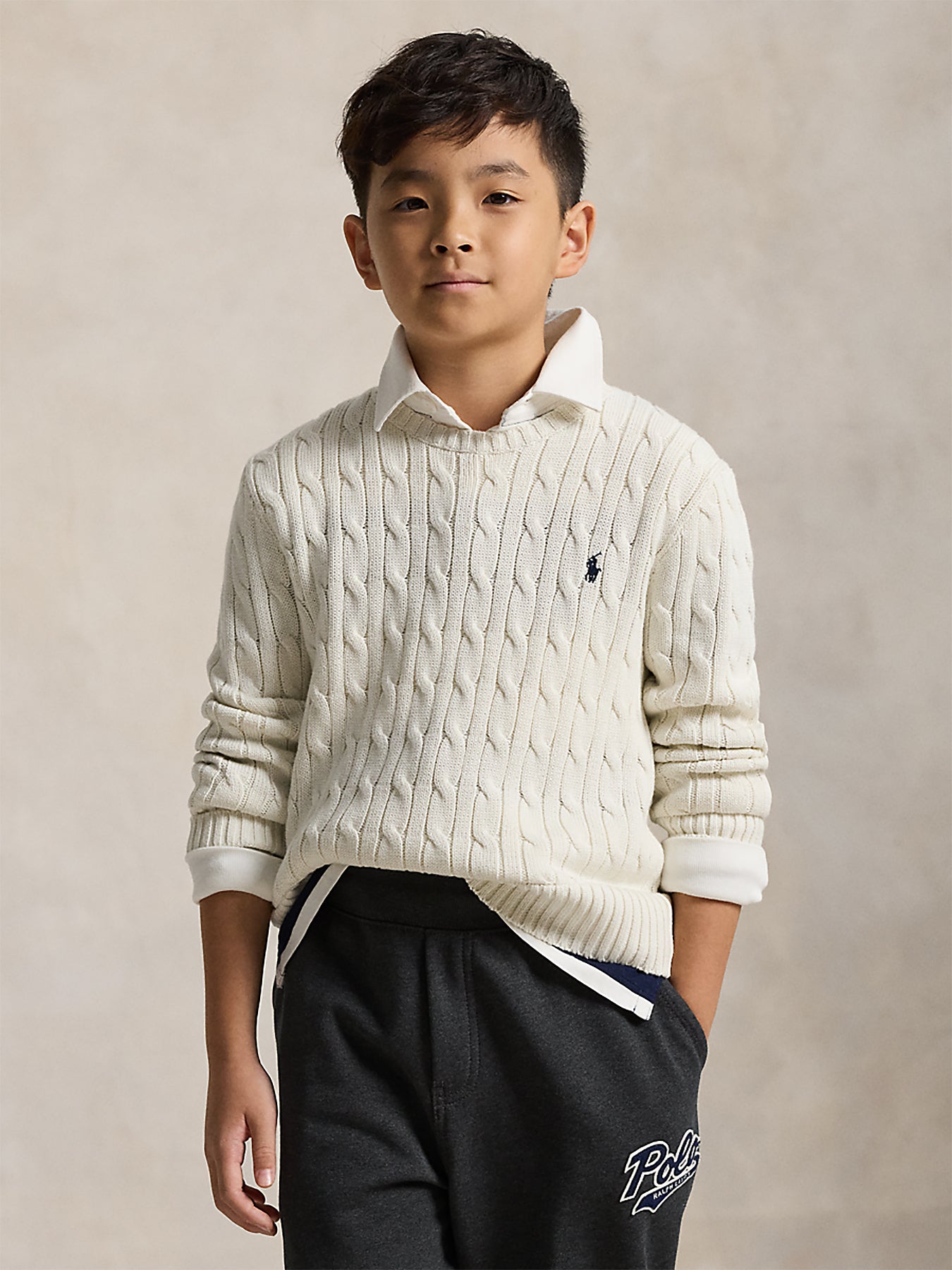 Boys’ Cable Knit Jumper Navy