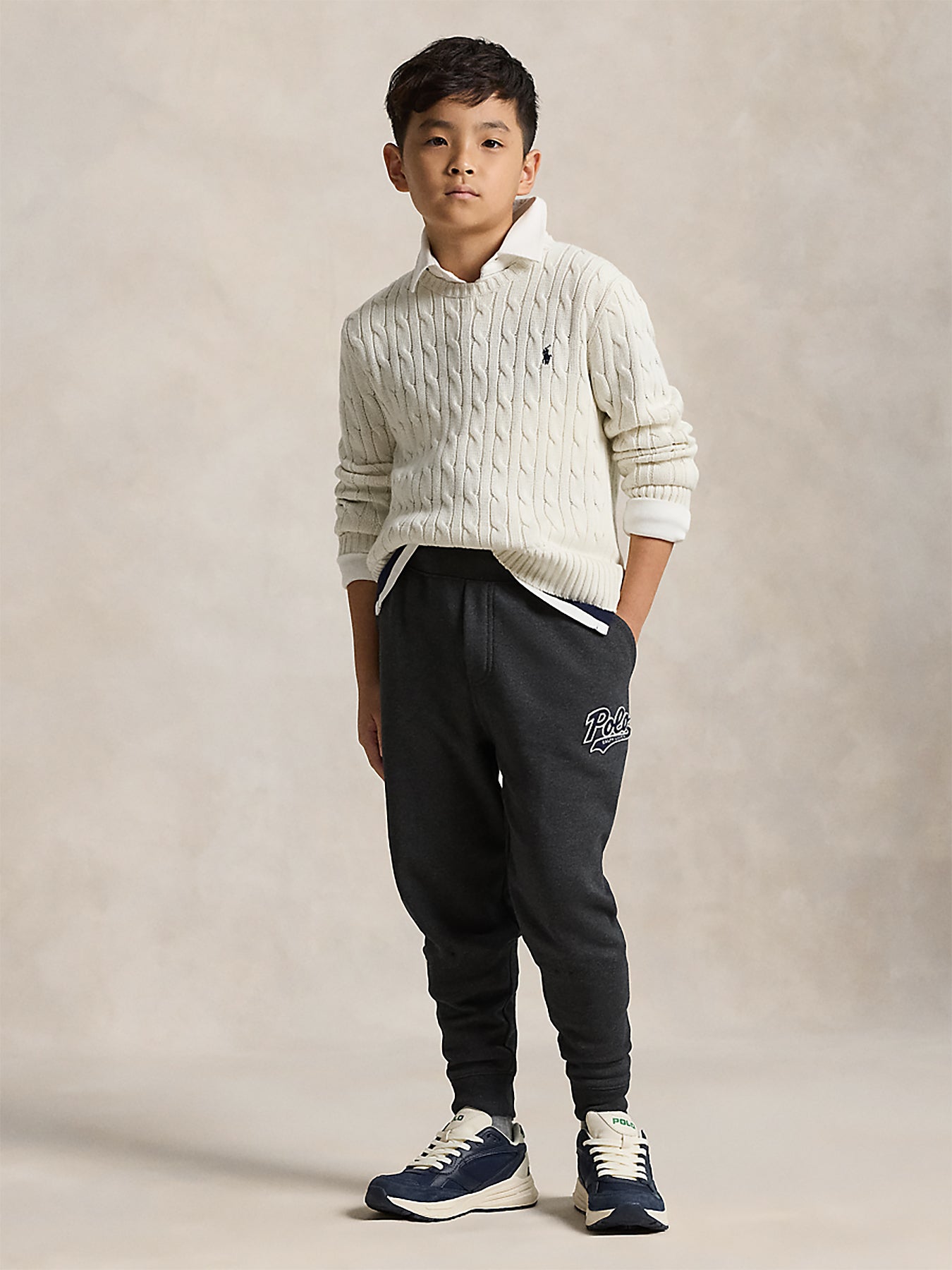 Boys’ Cable Knit Jumper Navy